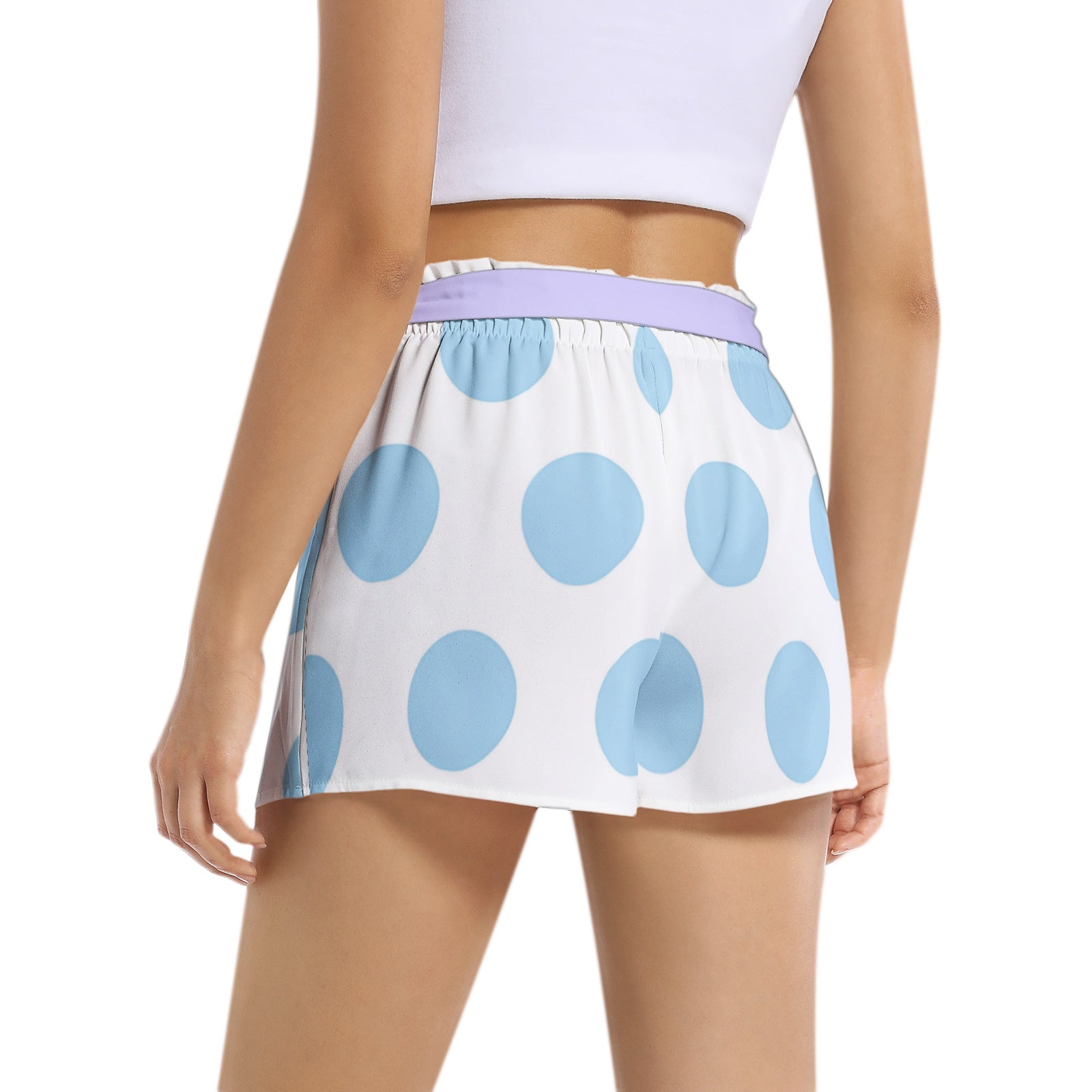 Elegant Belted Mini Skirt Dots 2 - Weave West