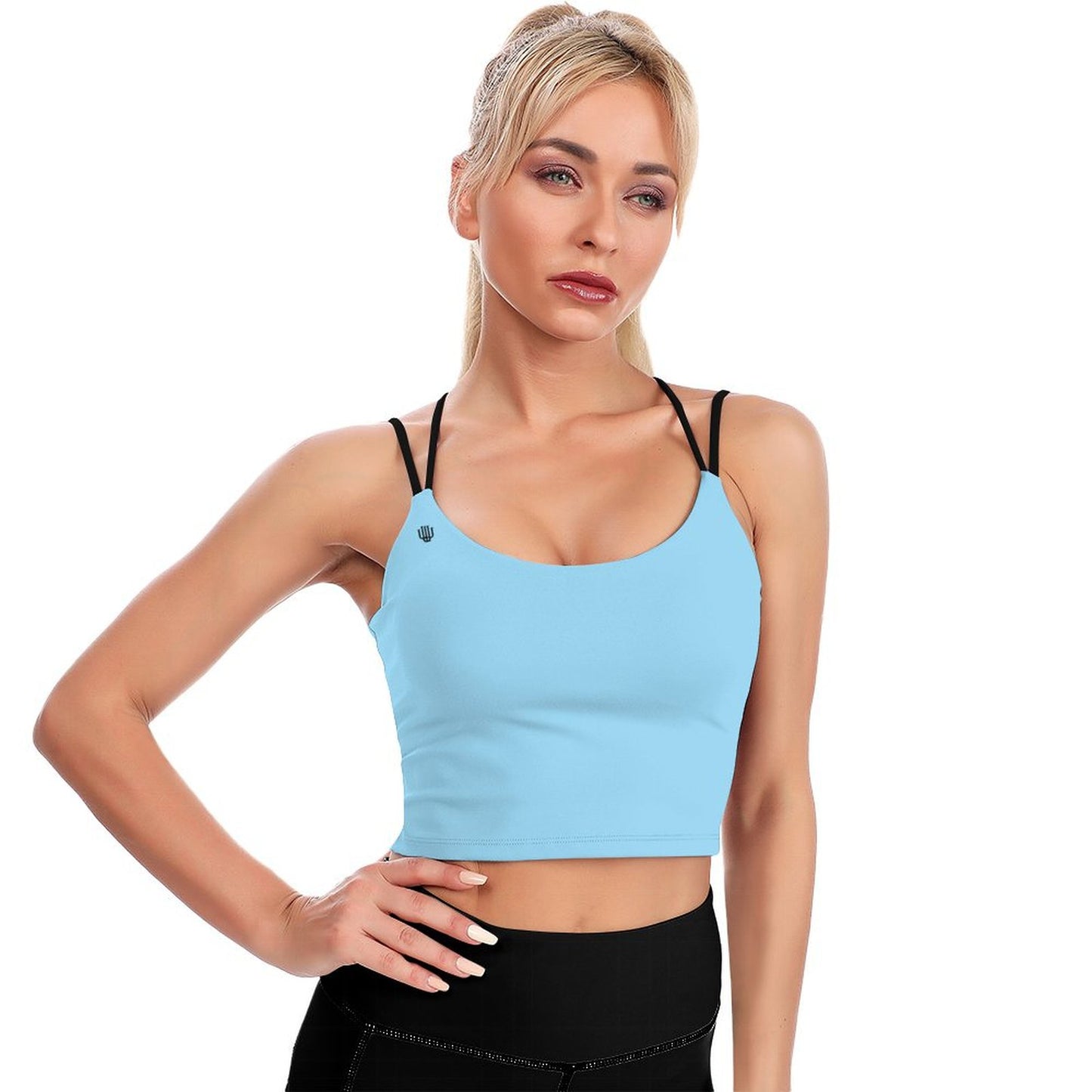Zen Noir Thin Strap Tank Baby Blue - Weave West