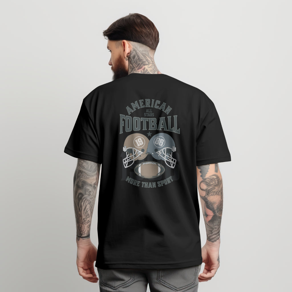 High Quality Cotton Oversized Loose-Fit Tee American Football - Weave West