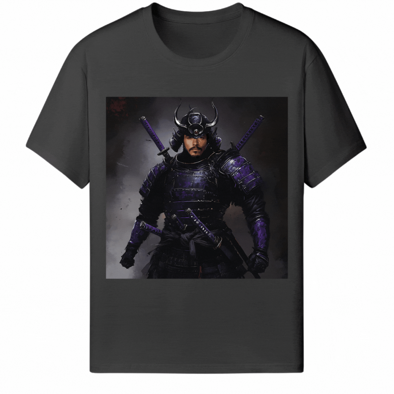 Customized Halloween Black Tee Dark Samurai - Weave West