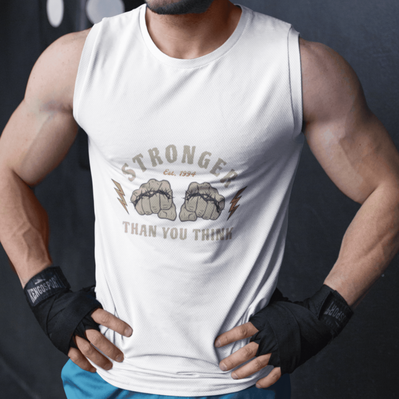Personalized High Quality Round Neck Slim Exercising Tank (Stronger) - Weave West