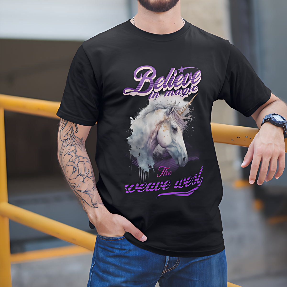 Premium Regular Fit Cotton Tee (Unicorn) - Weave West