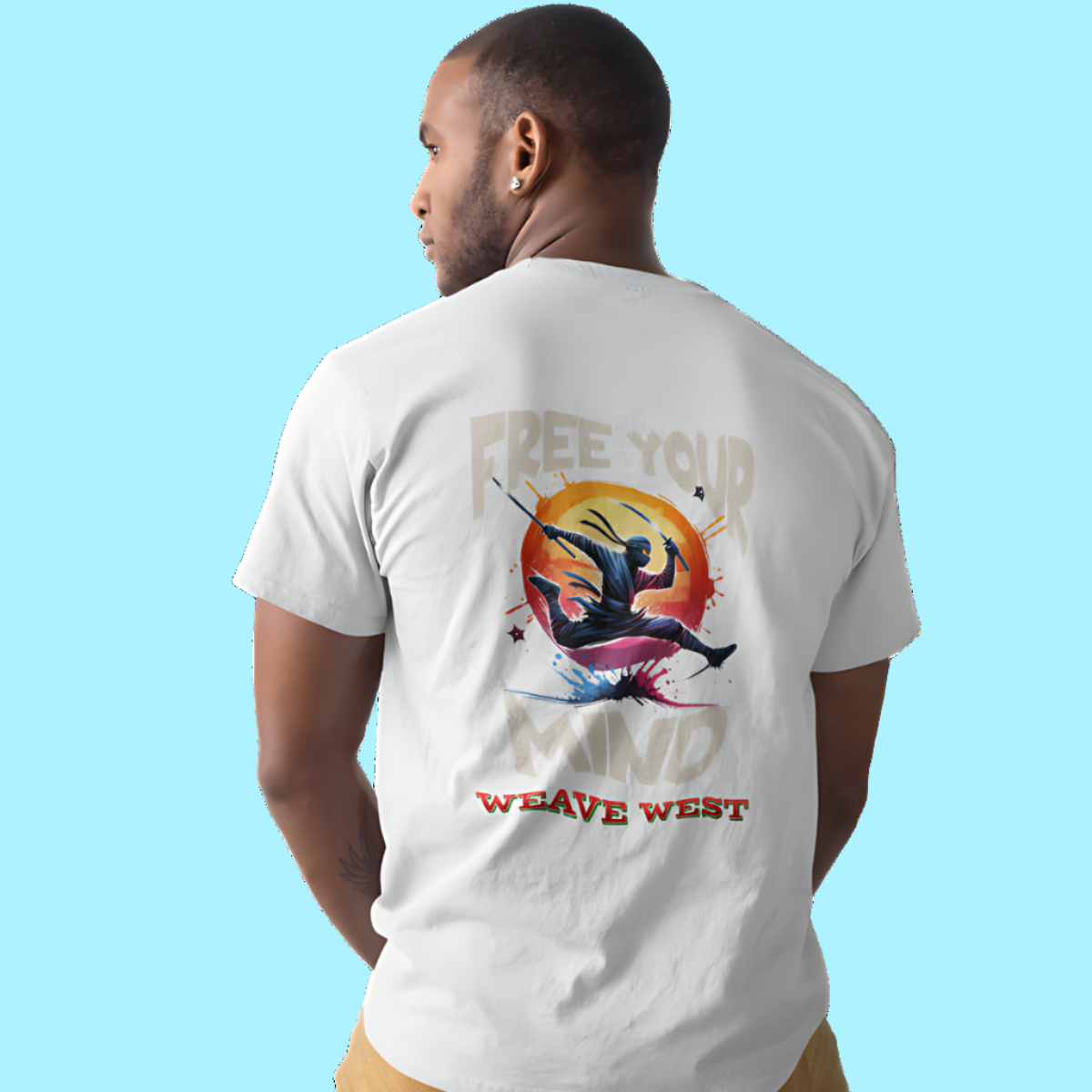 Premium Cotton Slim Fit Tee (Dancing Ninja) - Weave West