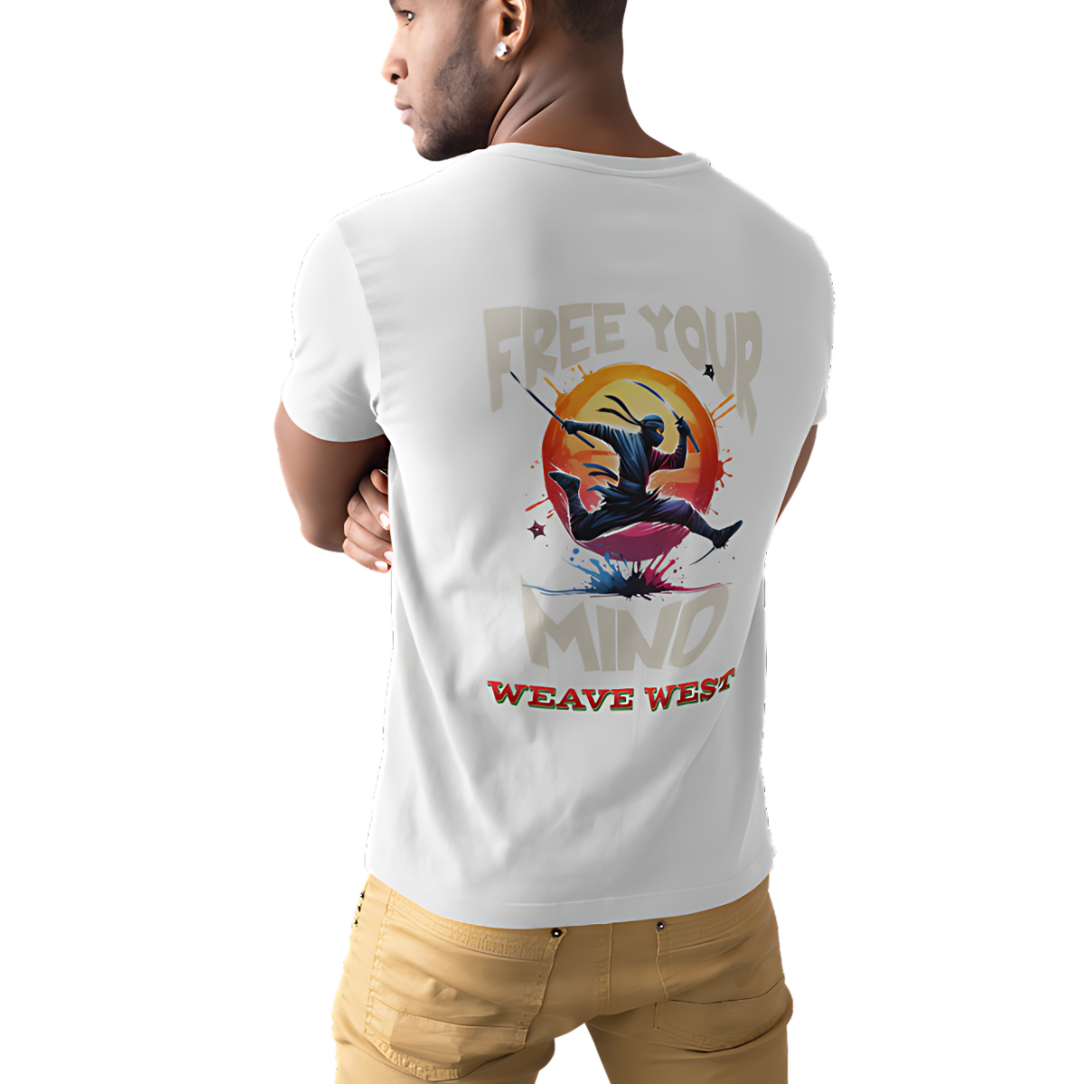 Premium Cotton Slim Fit Tee (Dancing Ninja) - Weave West