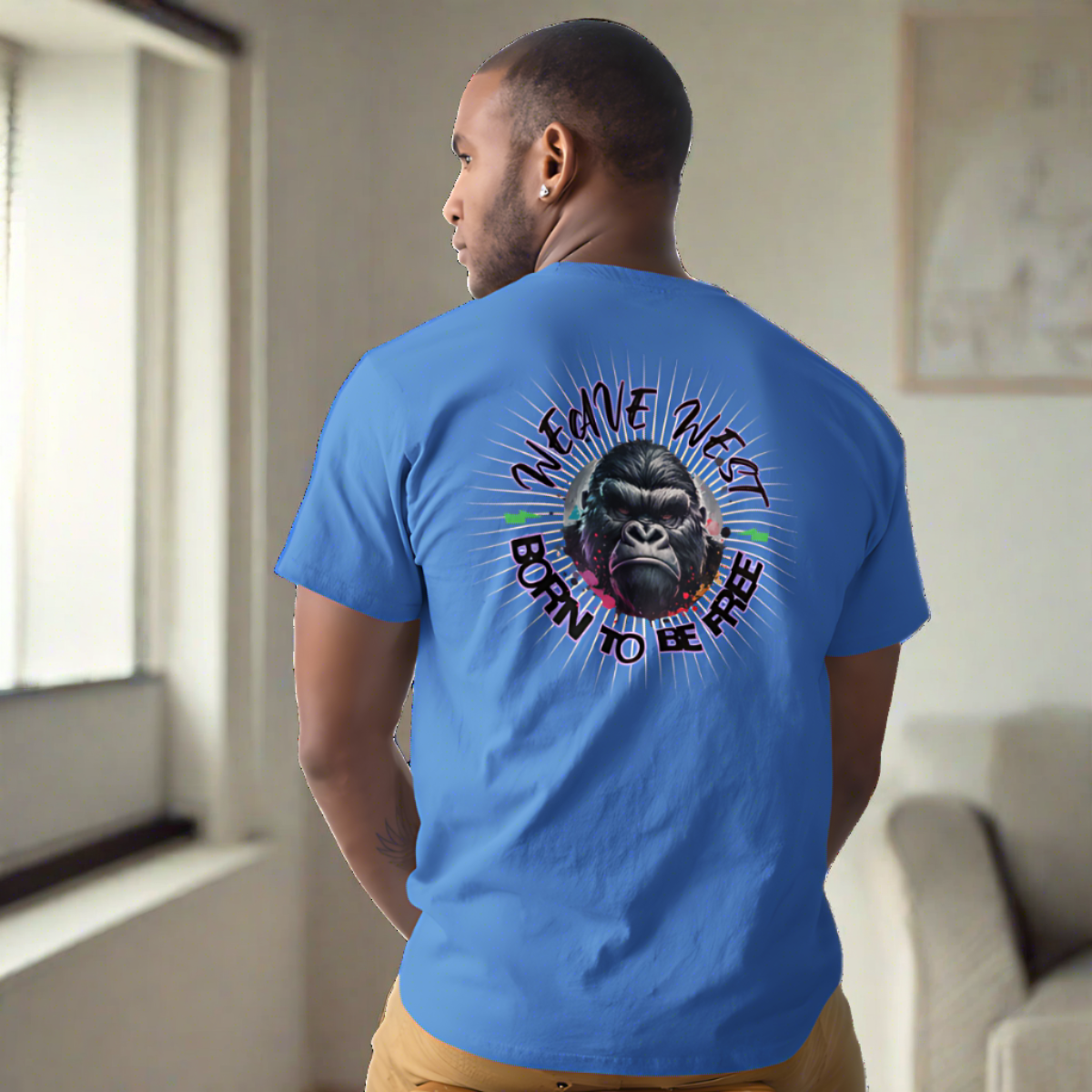 Premium Regular Fit Cotton Tee (Born To Be Free) - Weave West