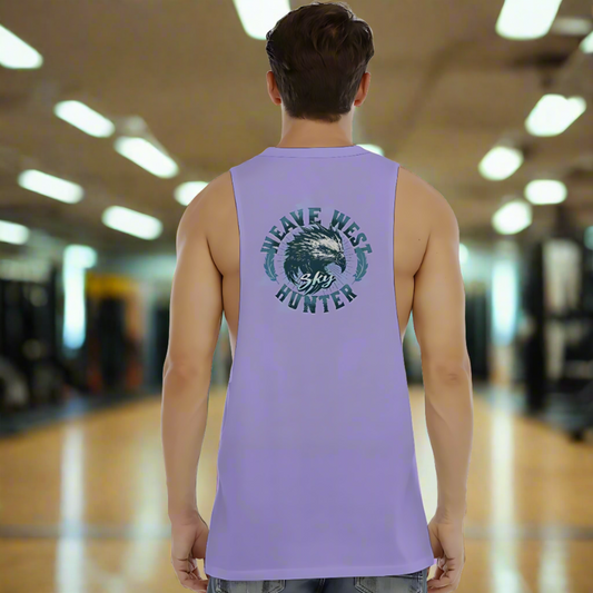 Polyester Drop Sleeve Loose Fit Tank (Sky Hunter) - Weave West