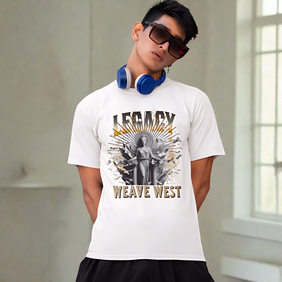 Soft Cotton Oversized Loose-Fit Tee (Legacy) - Weave West