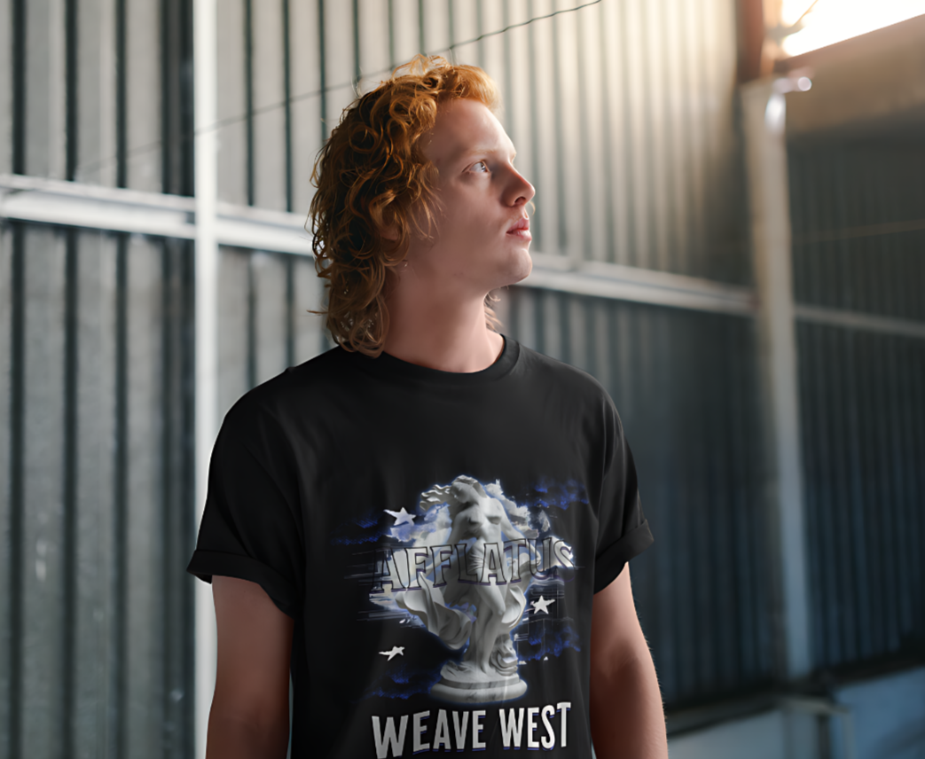Soft Cotton Oversized Loose-Fit Tee (Afflatus) - Weave West