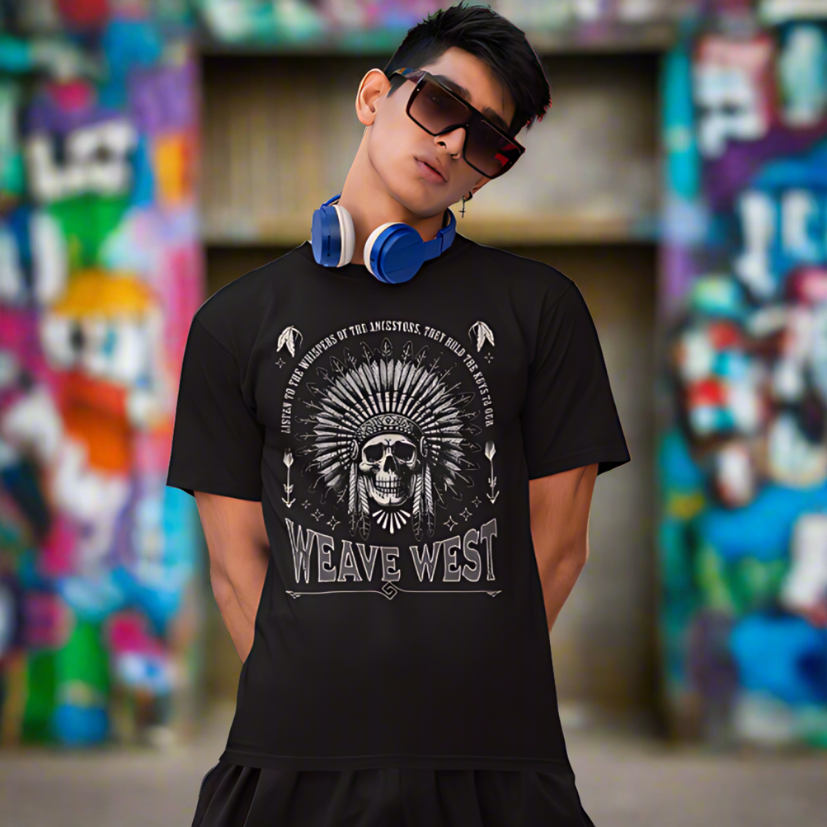 Soft Cotton Oversized Loose-Fit Tee (Ancestor) - Weave West