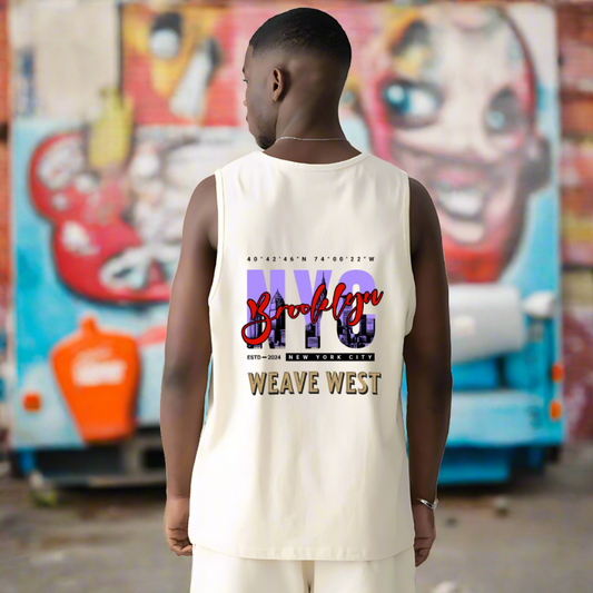 High Quality Oversized Cotton Longline Loose Tank (New York) - Weave West