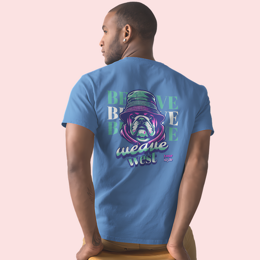 Soft-Style Fit Cotton and Polyester Fabric Tee ( Mad Dog ) - Weave West