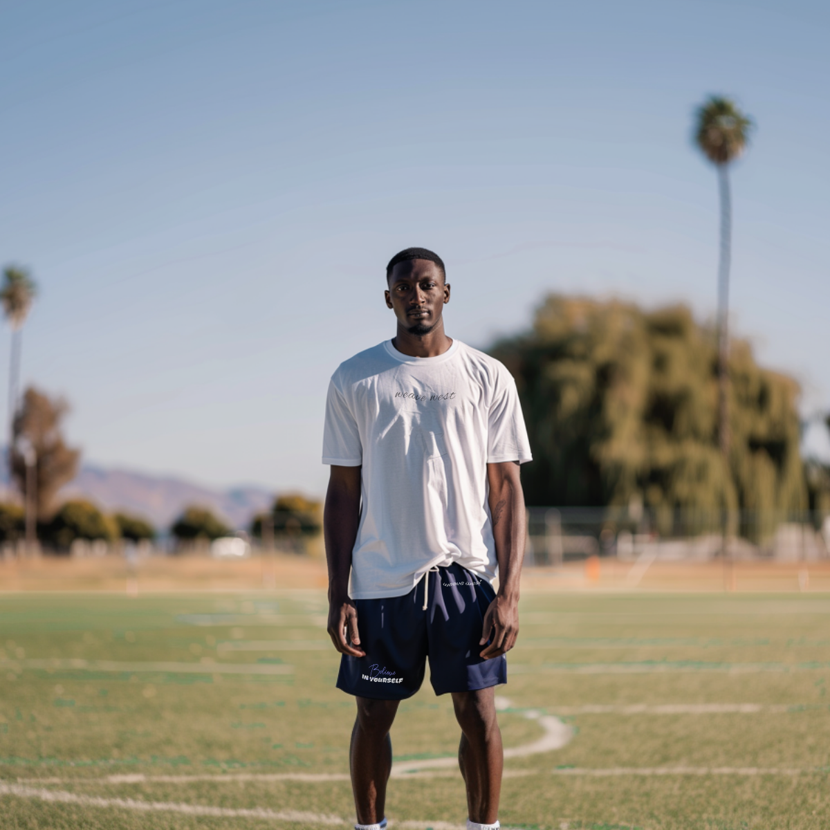 Micro Fiber Breathable Athletic Shorts (Believe In Yourself) - Weave West