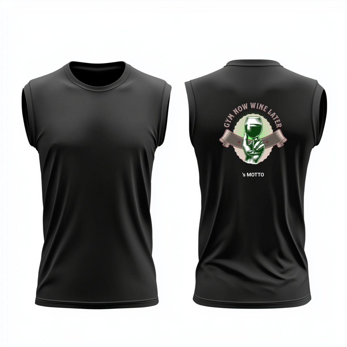 Exercising Personalized Tank Top (Gym Now, Wine Later) - Weave West