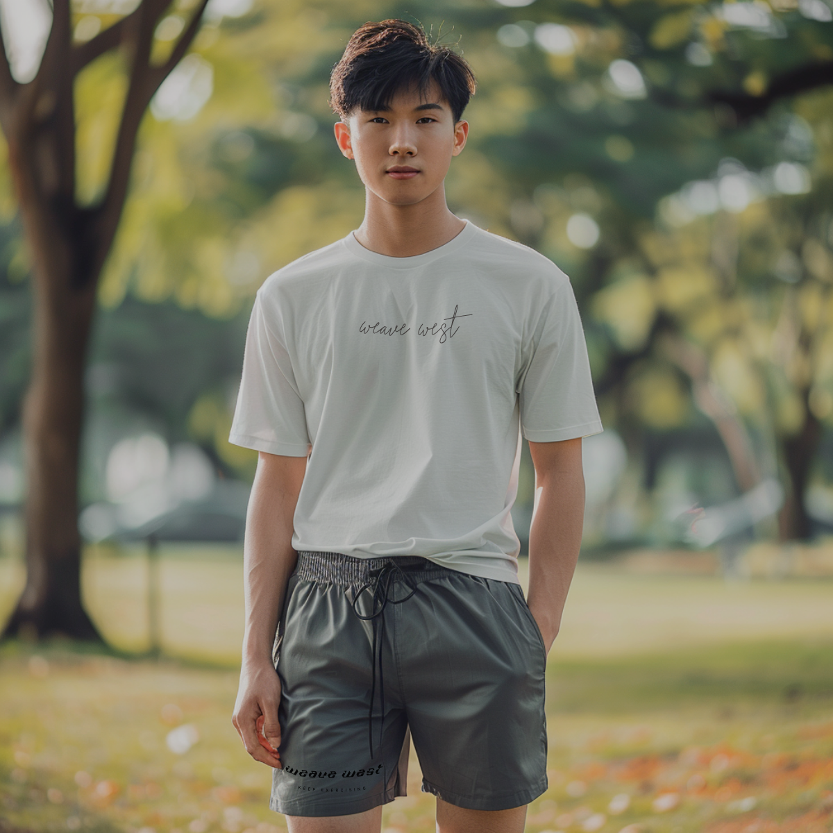 Exercise Silky-Feel Shorts (Keep Exercising) - Weave West