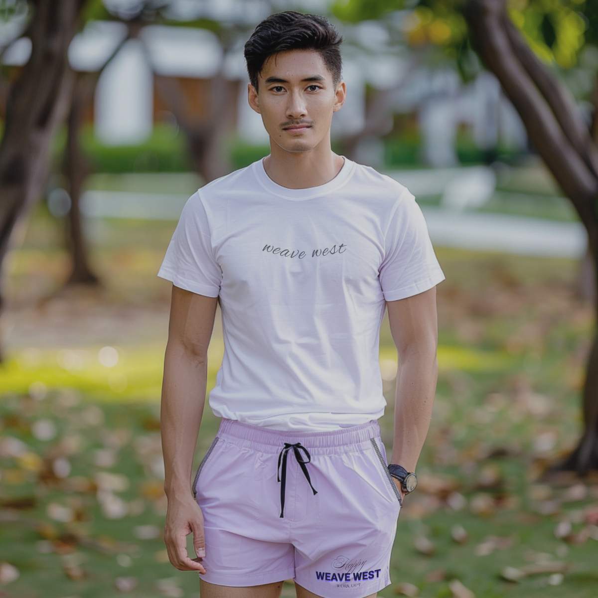Gym Short Shorts (Happy Workout) - Weave West