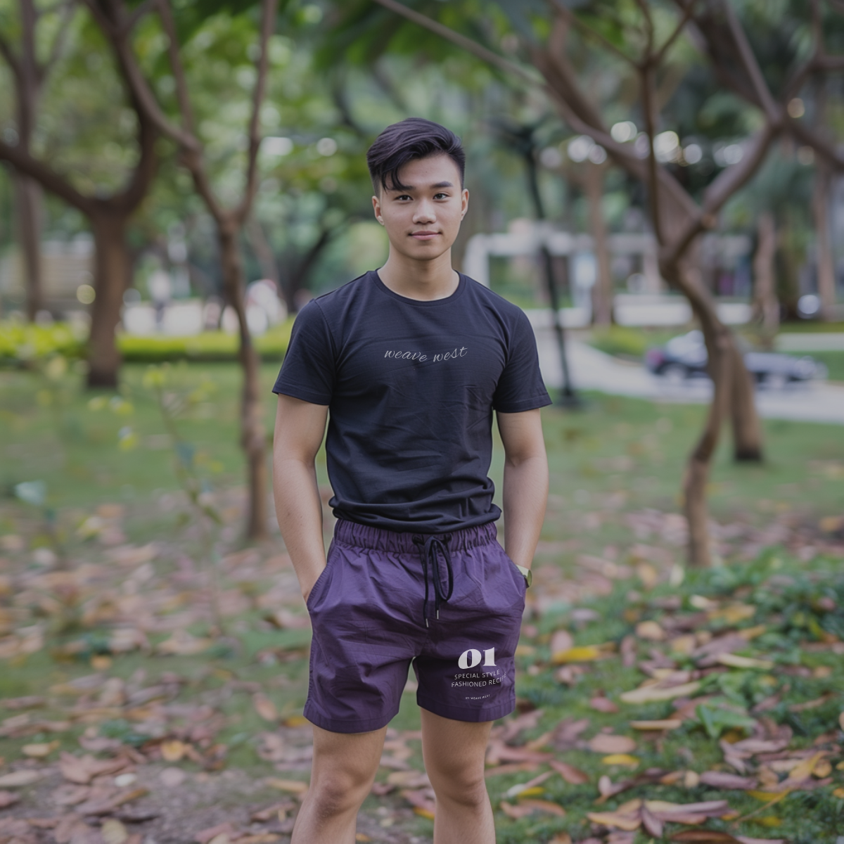 Exercise Silky-Feel Shorts (01) - Weave West