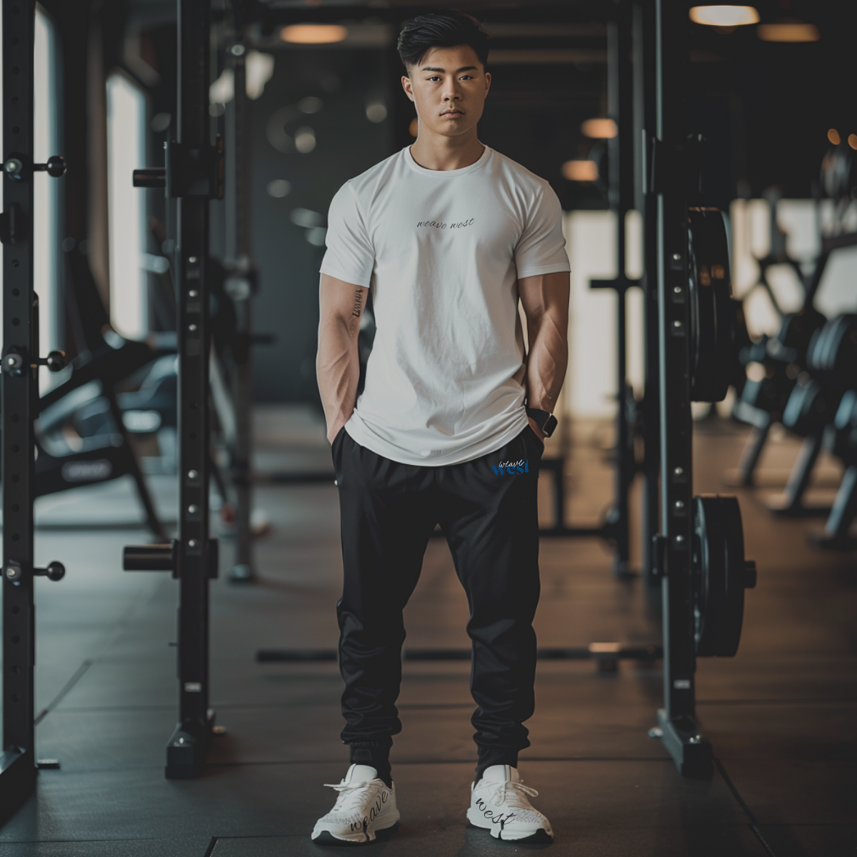 Soft Loose Fit Fleece Joggers (Logo2) - Weave West