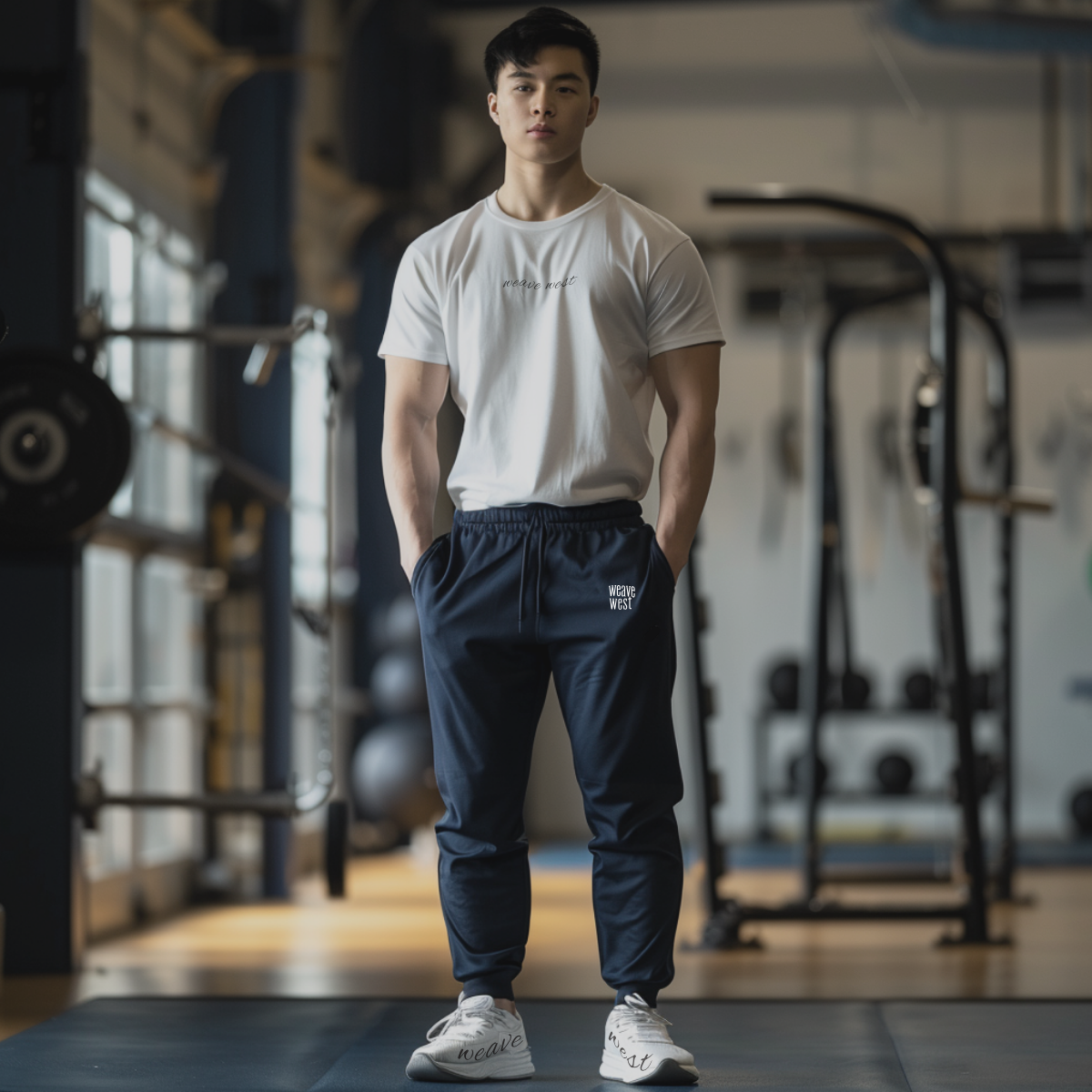 Soft Loose Fit Fleece Joggers (Logo3) - Weave West