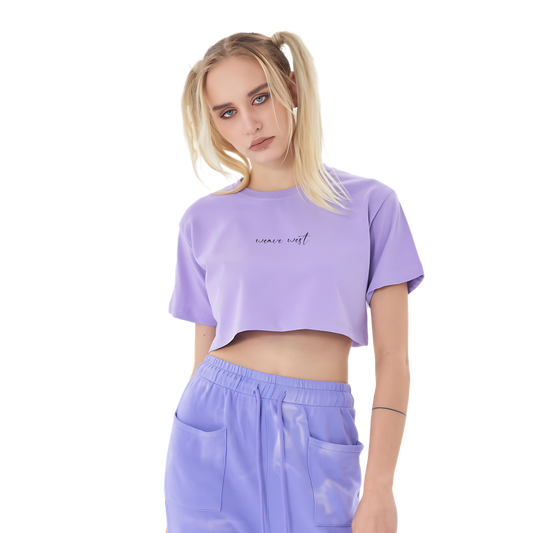 Soft Cotton Loose Crop Top Signature 1 - Weave West