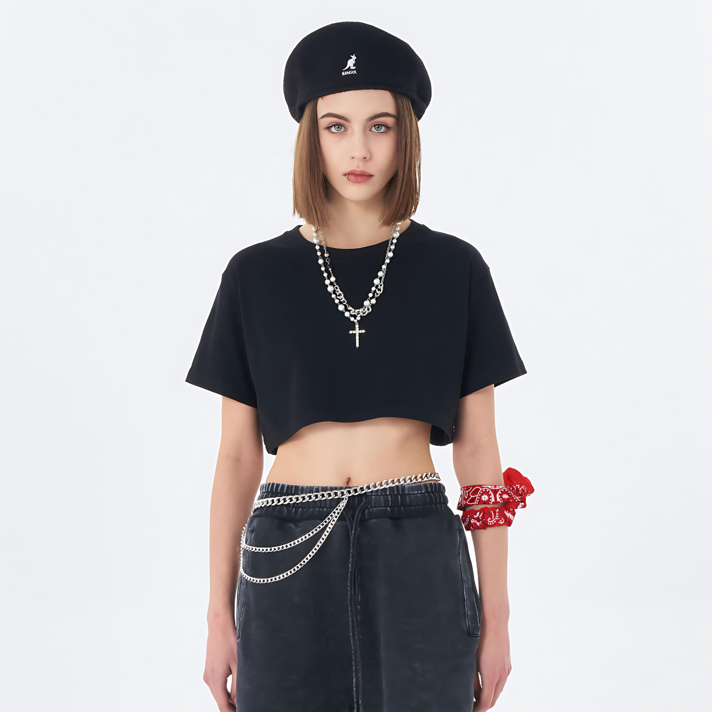 Soft Cotton Loose Crop Top Signature 3 - Weave West