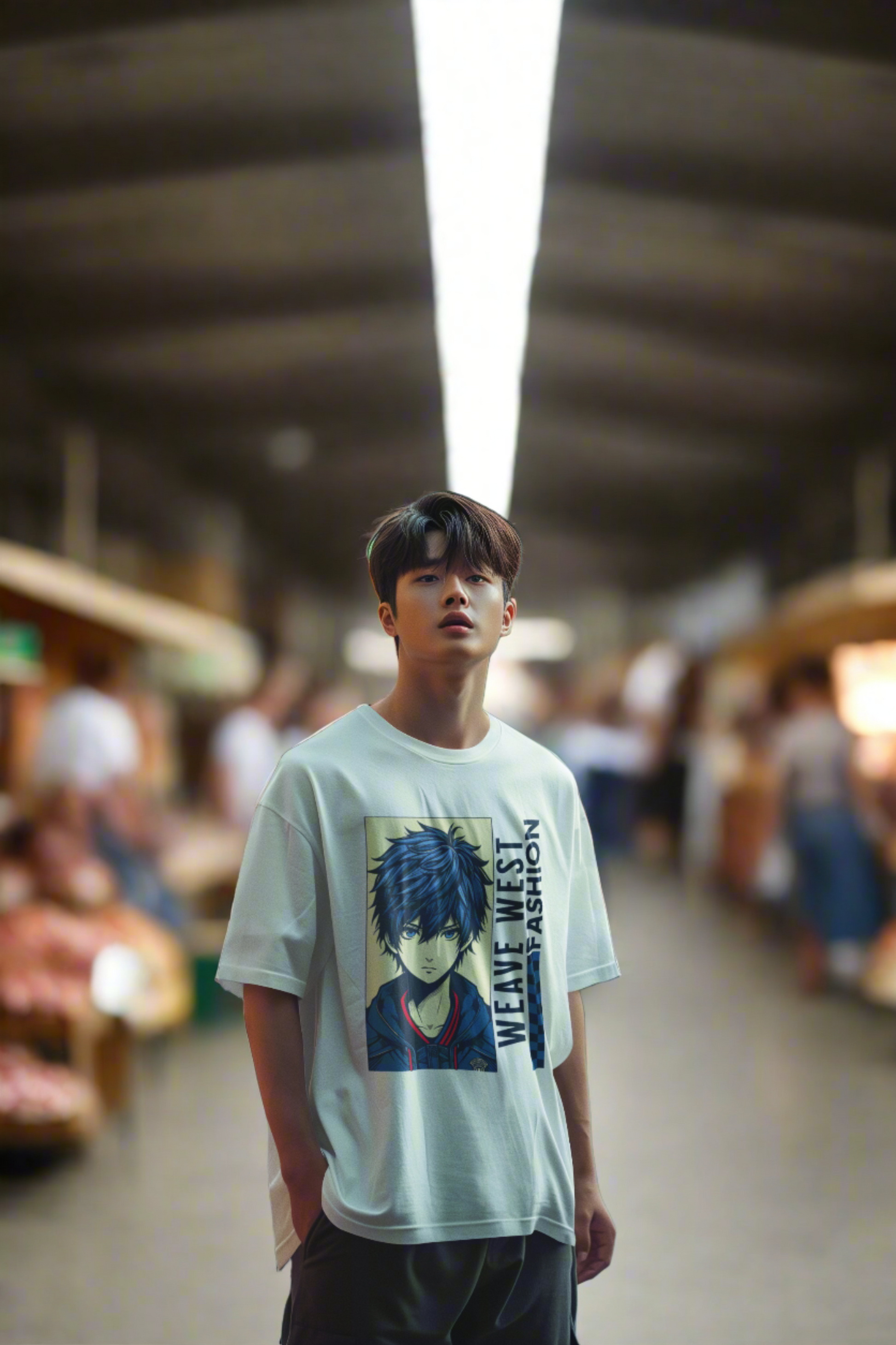 Soft Cotton Oversized Loose-Fit Tee (Cool Guy) - Weave West