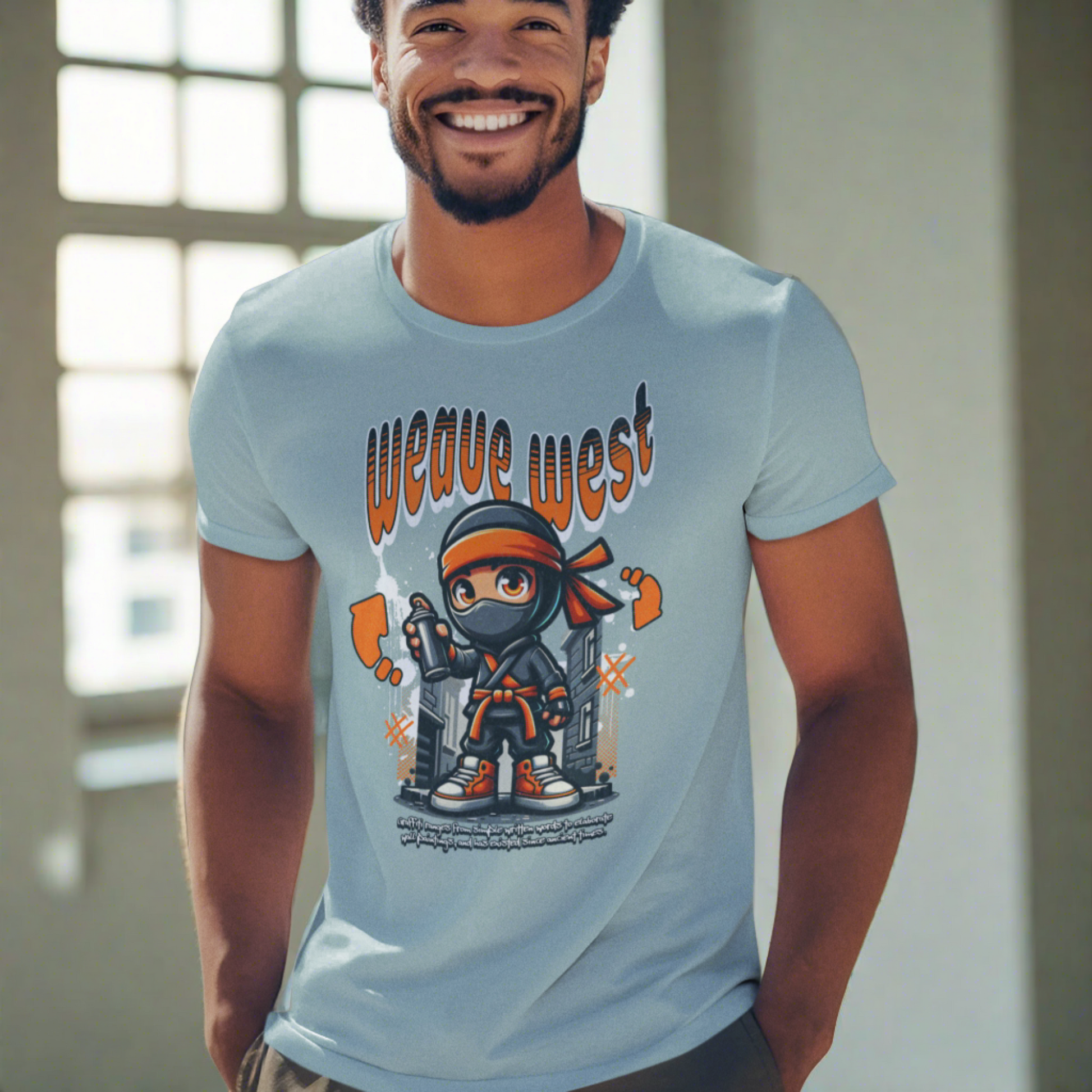 Wrinkle Free Polyester Slim Fit Tee (Ninja) - Weave West