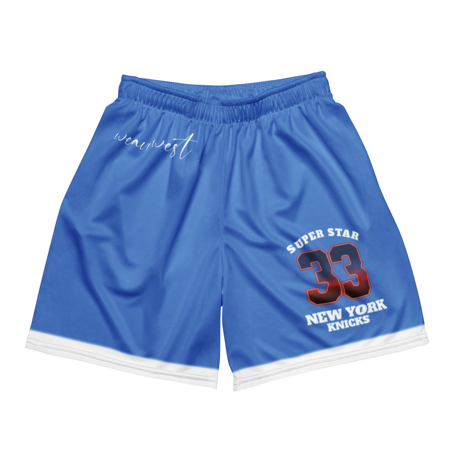 Basketball Mesh Light Polyester Shorts (33 Knicks) - Weave West