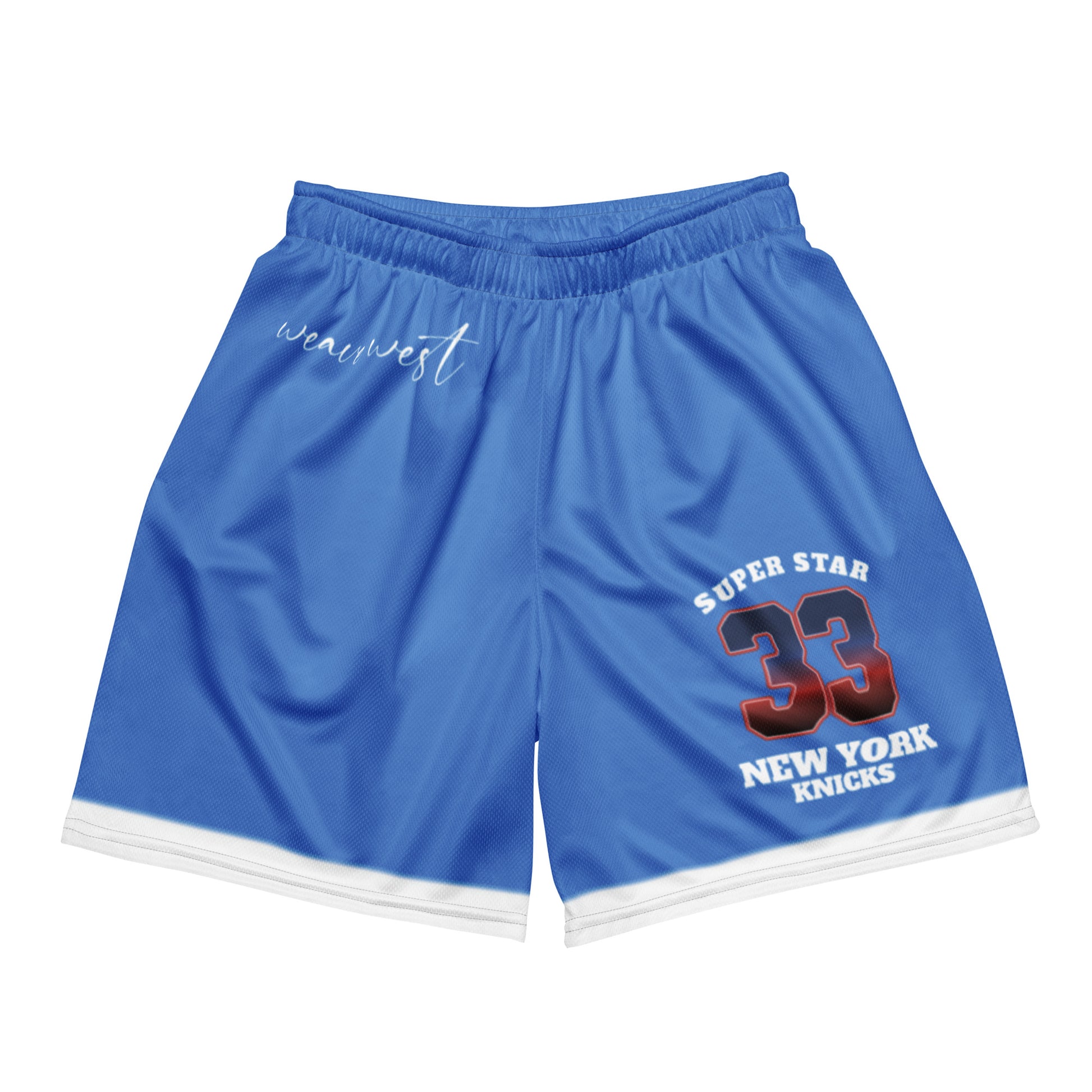 Basketball Mesh Light Polyester Shorts (33 Knicks) - Weave West