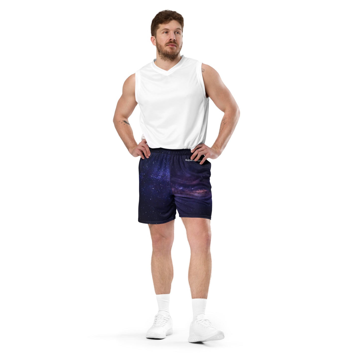 Basketball Mesh Light Polyester Shorts (Galaxy1) - Weave West