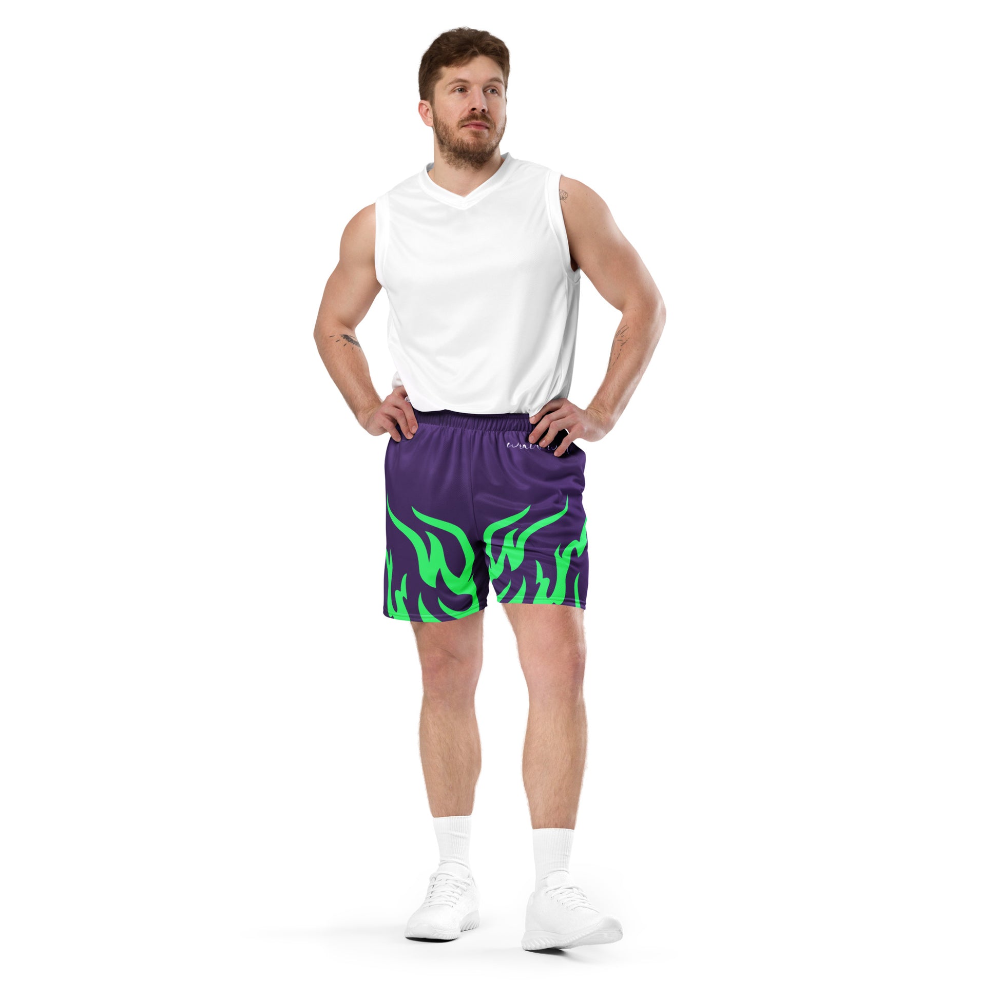 Basketball Mesh Light Polyester Shorts (Fire2) - Weave West