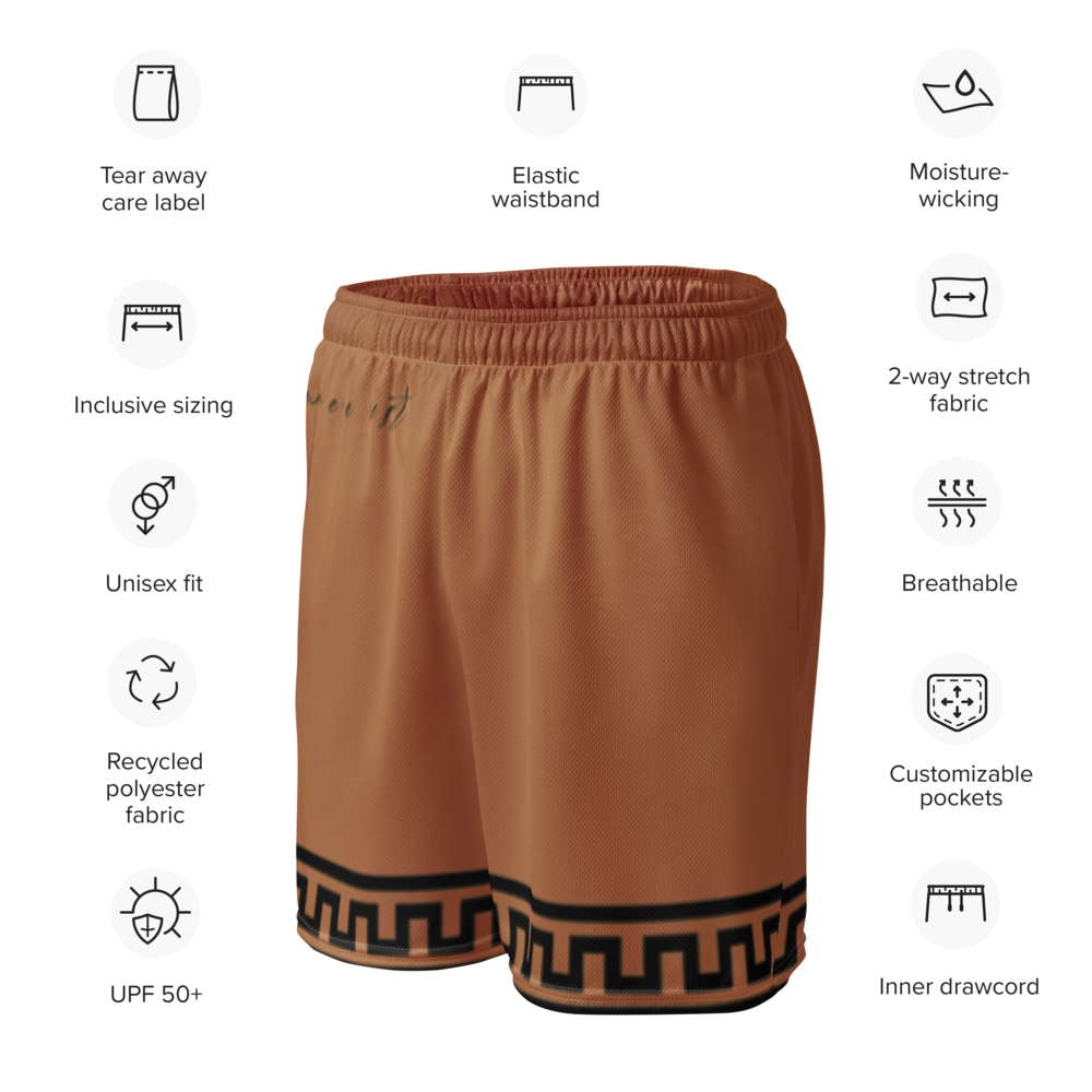 Basketball Mesh Light Polyester Shorts (Pattern1) - Weave West