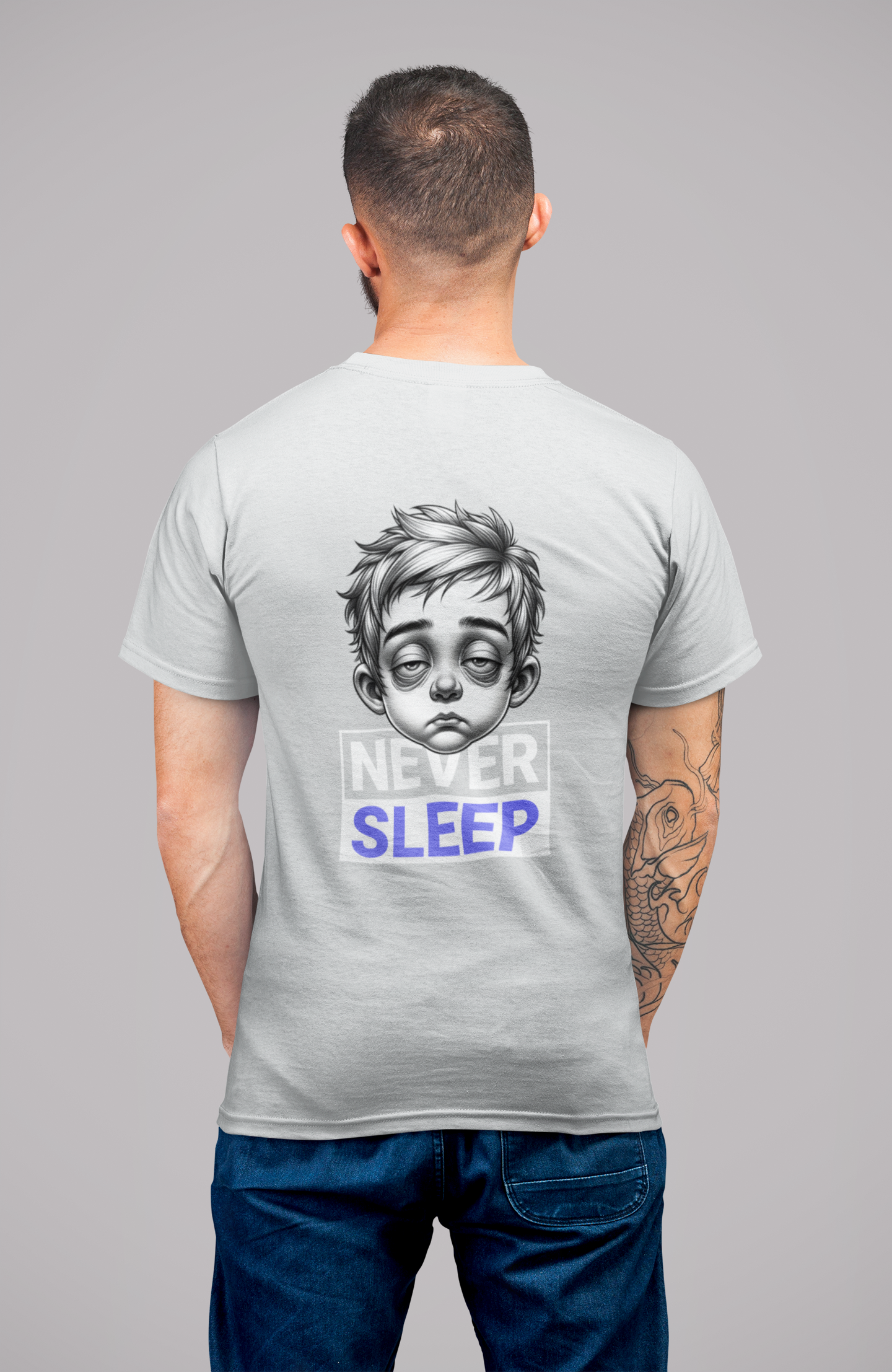 Personalized Premium Classic Fit Cotton Tee (Never Sleep) - Weave West