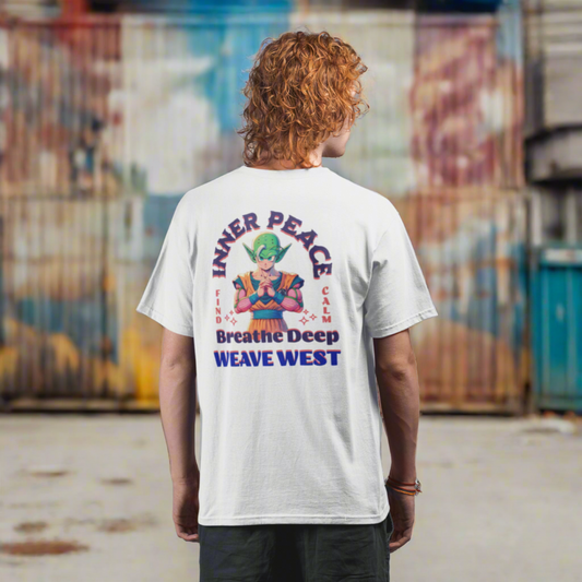 Soft Cotton Oversized Loose-Fit Tee (Inner Peace) - Weave West
