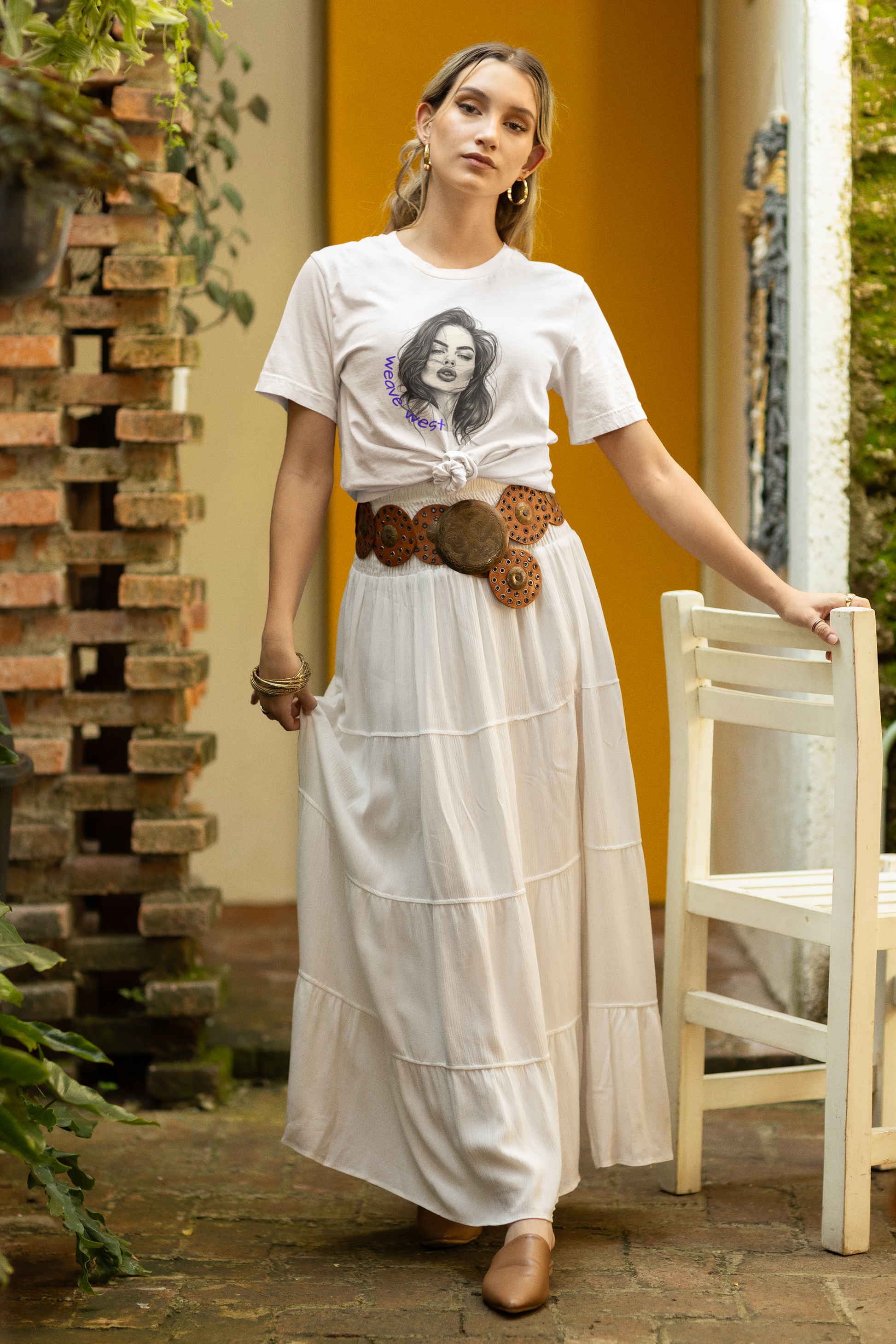 Soft Cotton Tee Angelina - Weave West