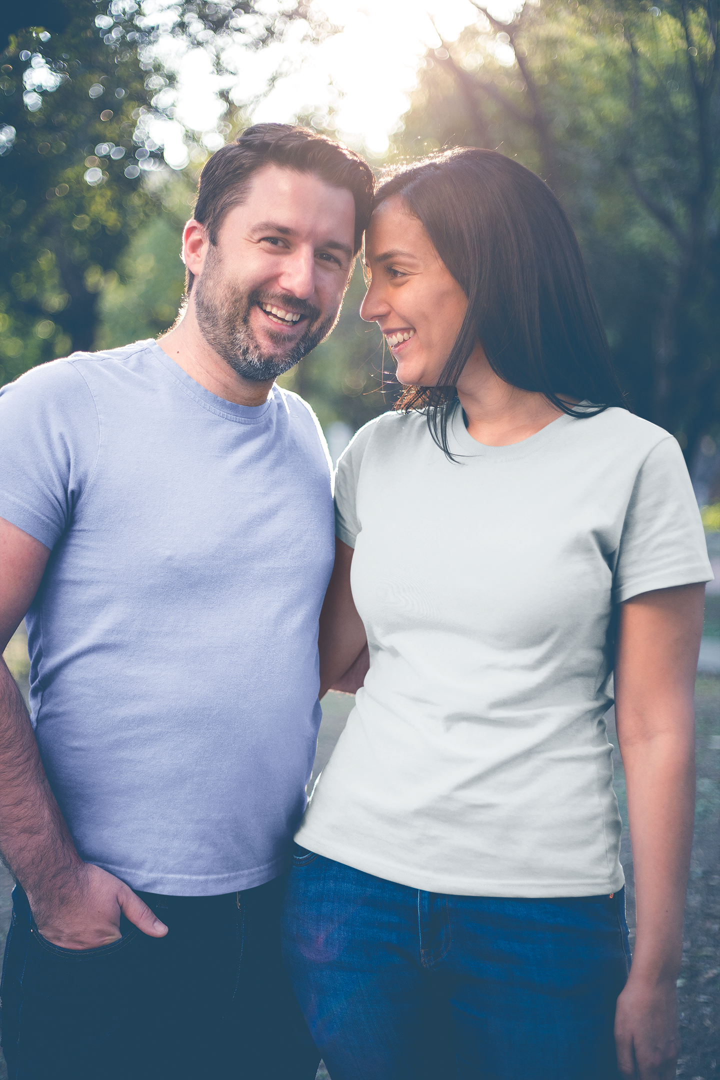 Couples Wrinkle Free T-shirt Jersey (Warm Xmas 1)