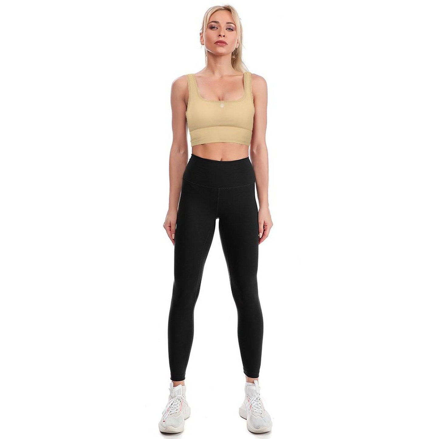 Open-Back Serenity Tank Golden Peach Gym Babe | Women Comfy Push Up Bra - Weave West
