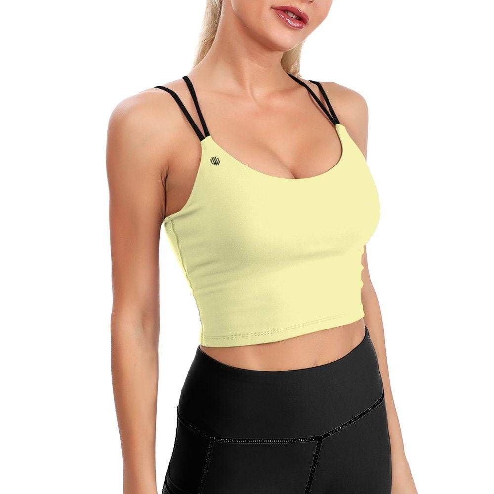 Zen Noir Thin Strap Tank Lemon Meringue | Women Active Tank Top - Weave West