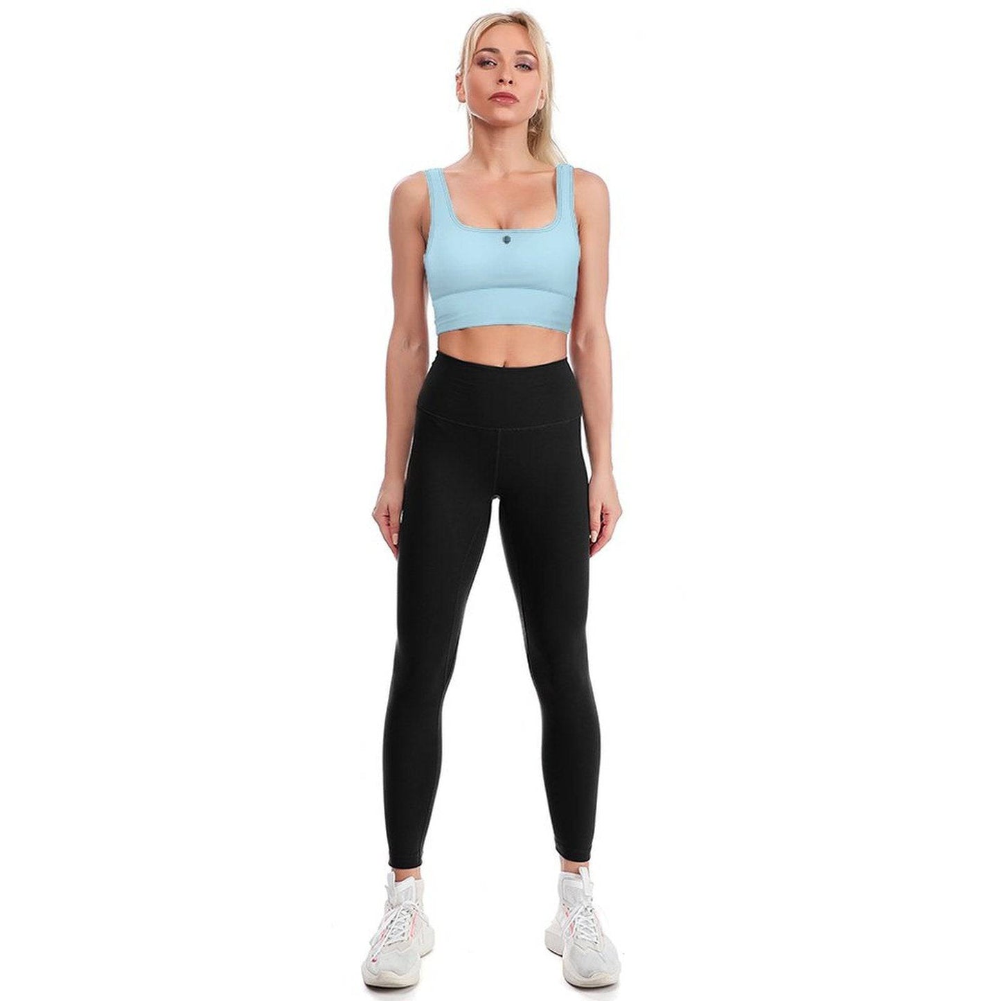 Open-Back Serenity Tank Whispering Sky Gym Girl | Women Comfy Push Up Bra - Weave West