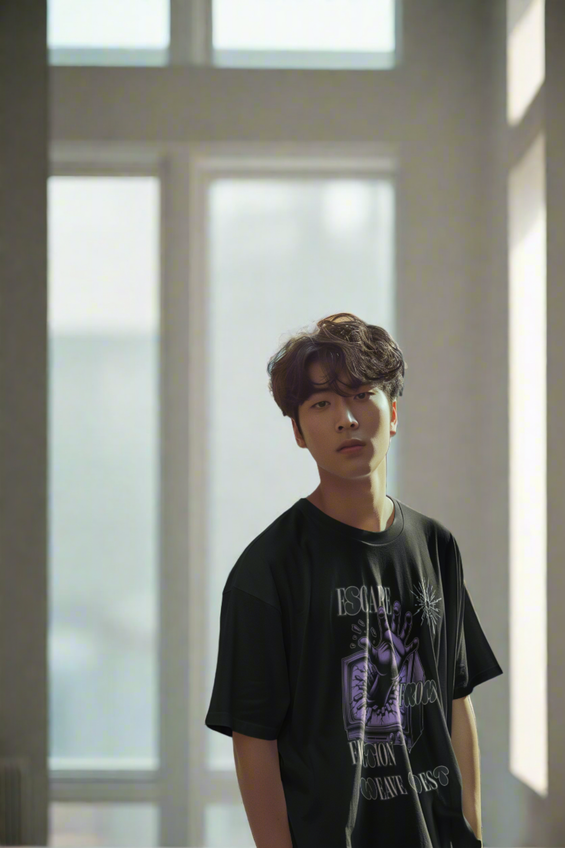 Soft Cotton Oversized Loose-Fit Tee (Escape From Fiction) - Weave West