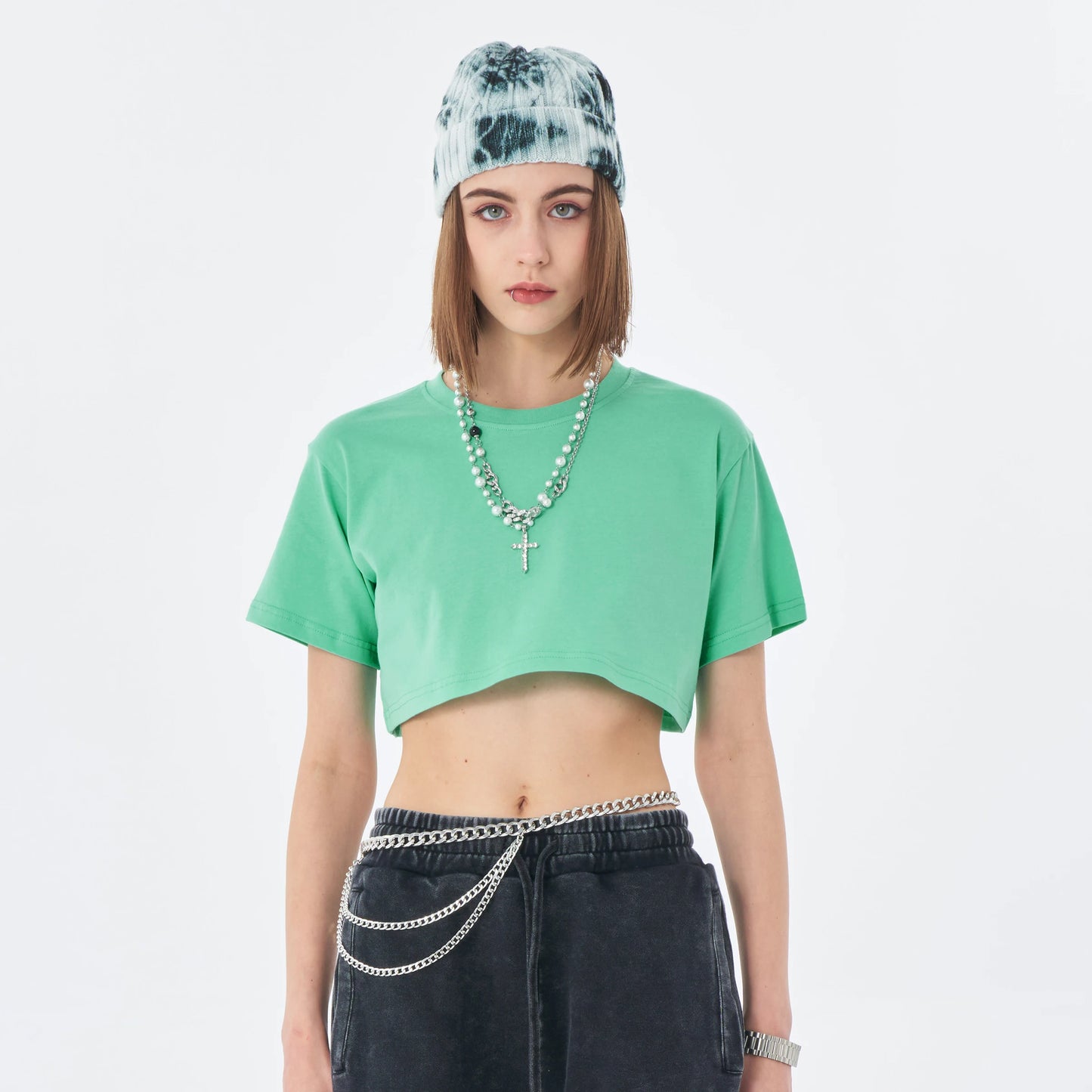 Soft Cotton Loose Crop Top Signature 4 - Weave West