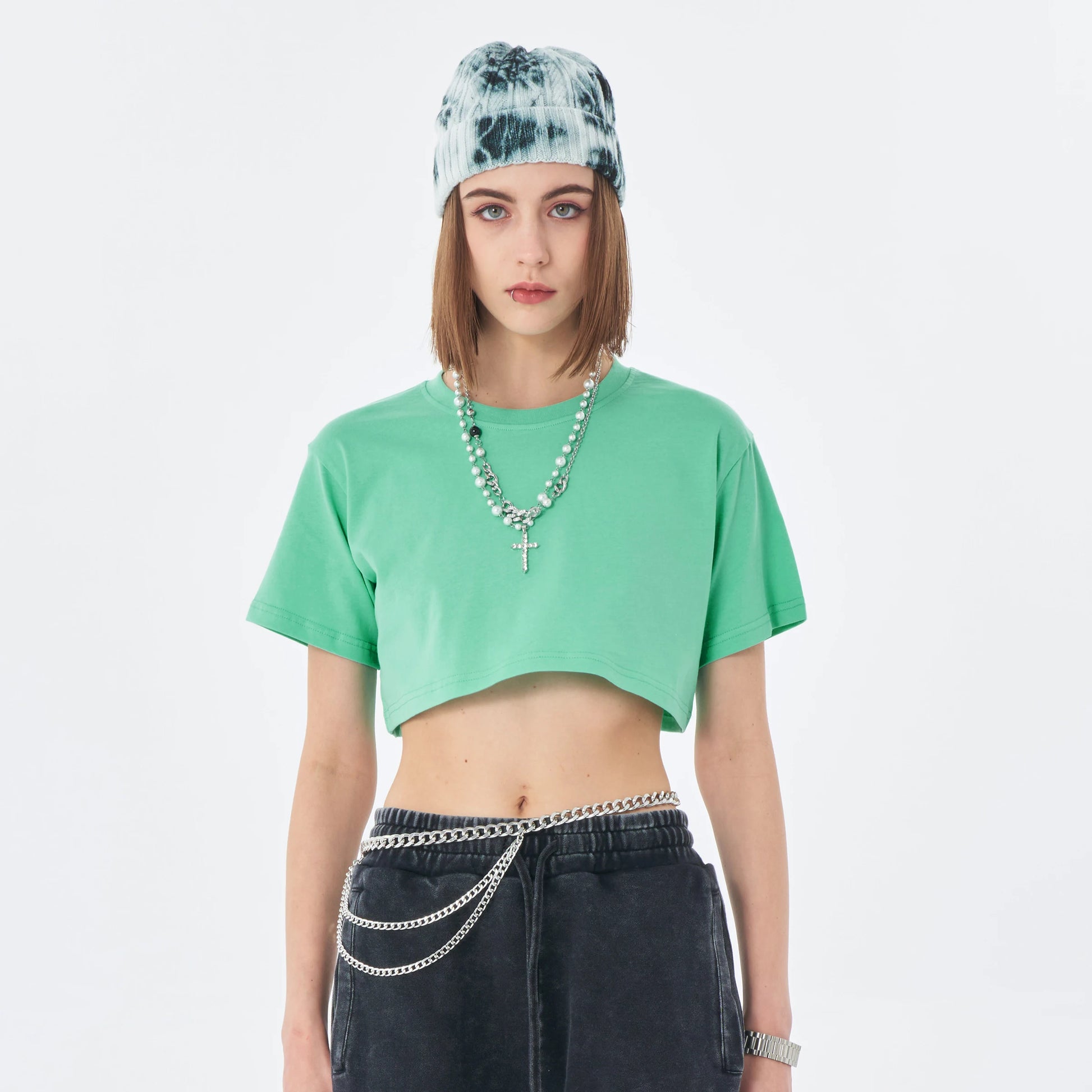 Soft Cotton Loose Crop Top Signature 4 - Weave West