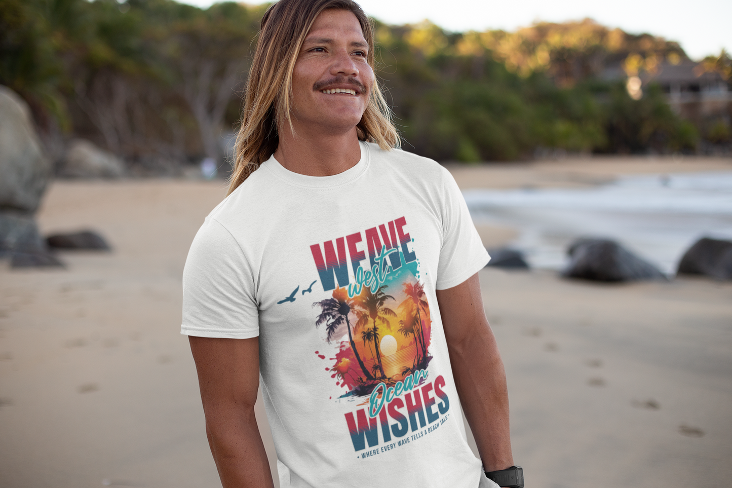 Premium Cotton Slim Fit Tee (Ocean Wish) 5 Colors - Weave West