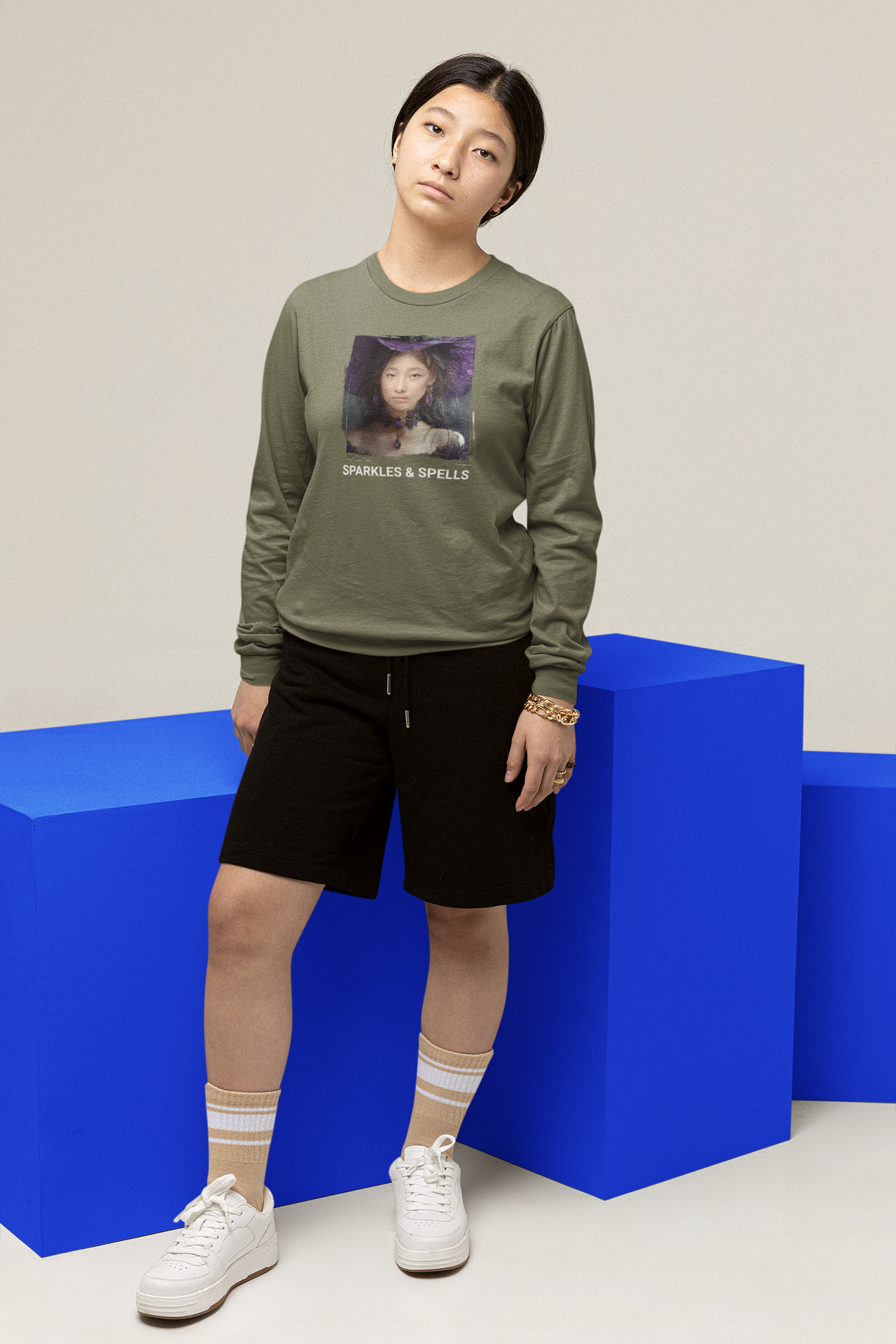 Women Custom Sweater (Cute Witch) - Weave West