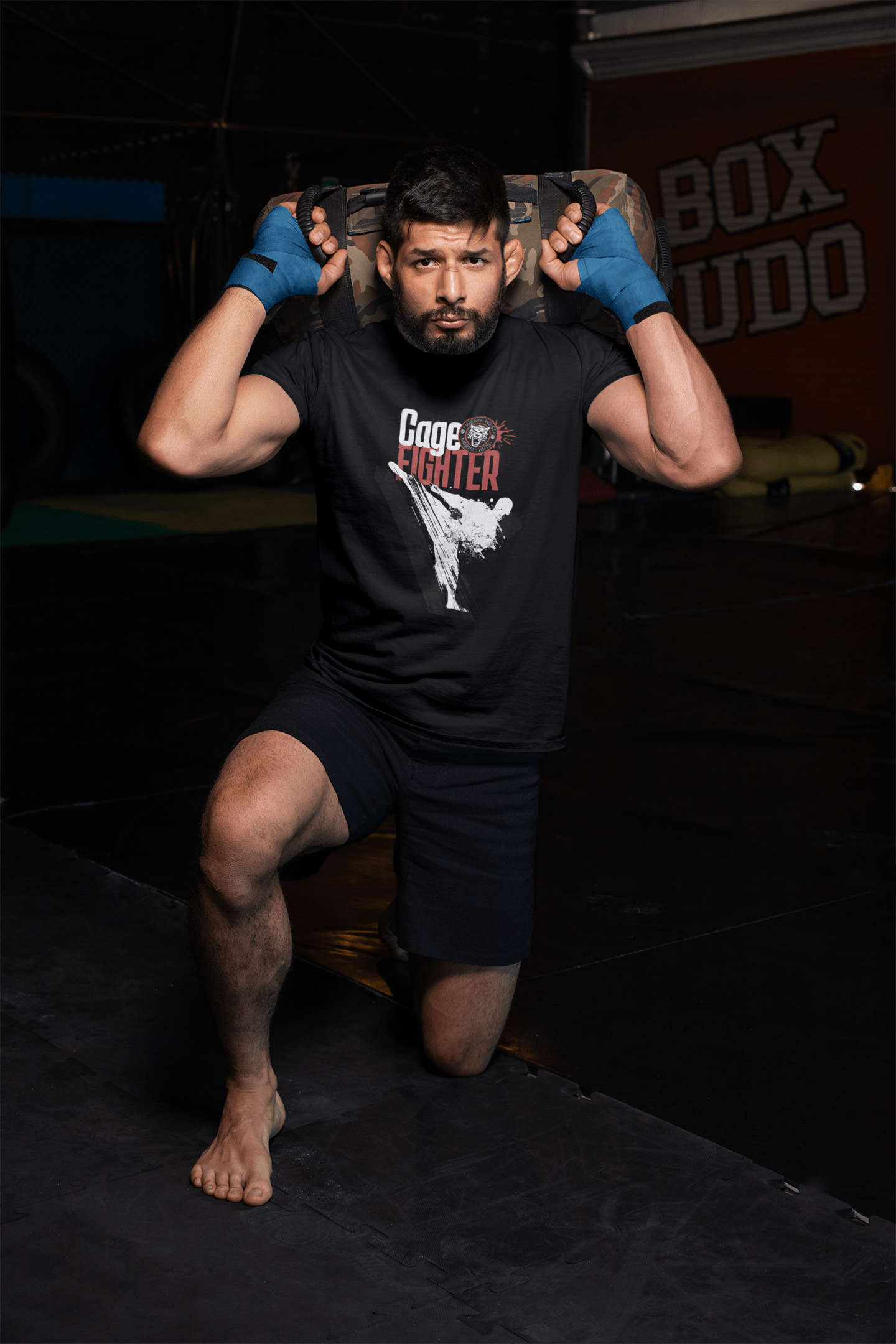 Premium Classic Fit Cotton Tee Cage Fighter - Weave West