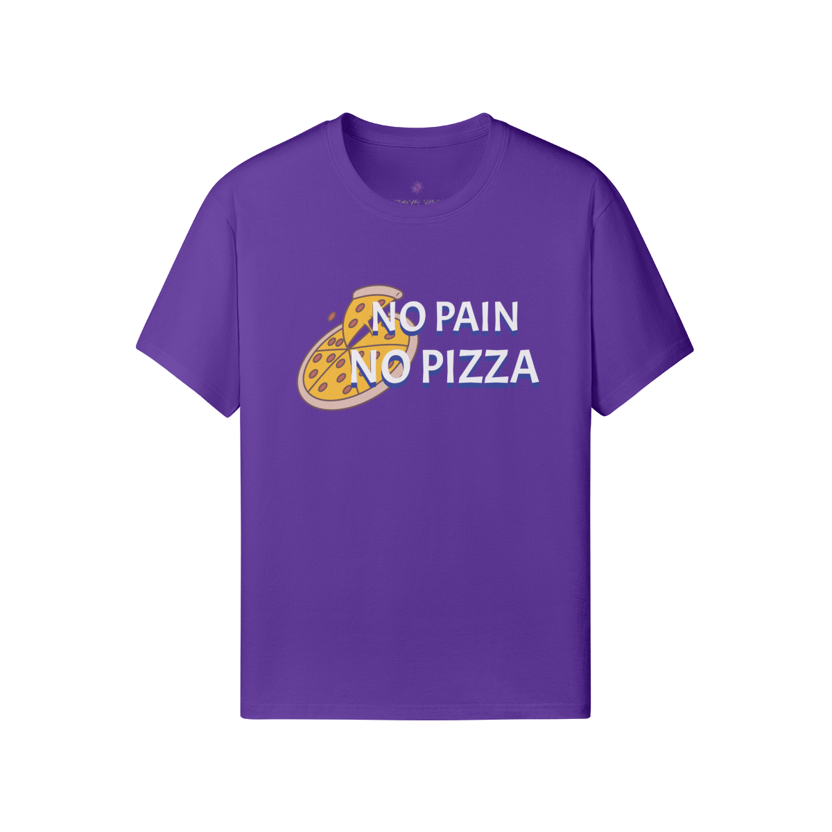 Premium Classic Fit Cotton Tee Gym No Pain No Pizza - Weave West