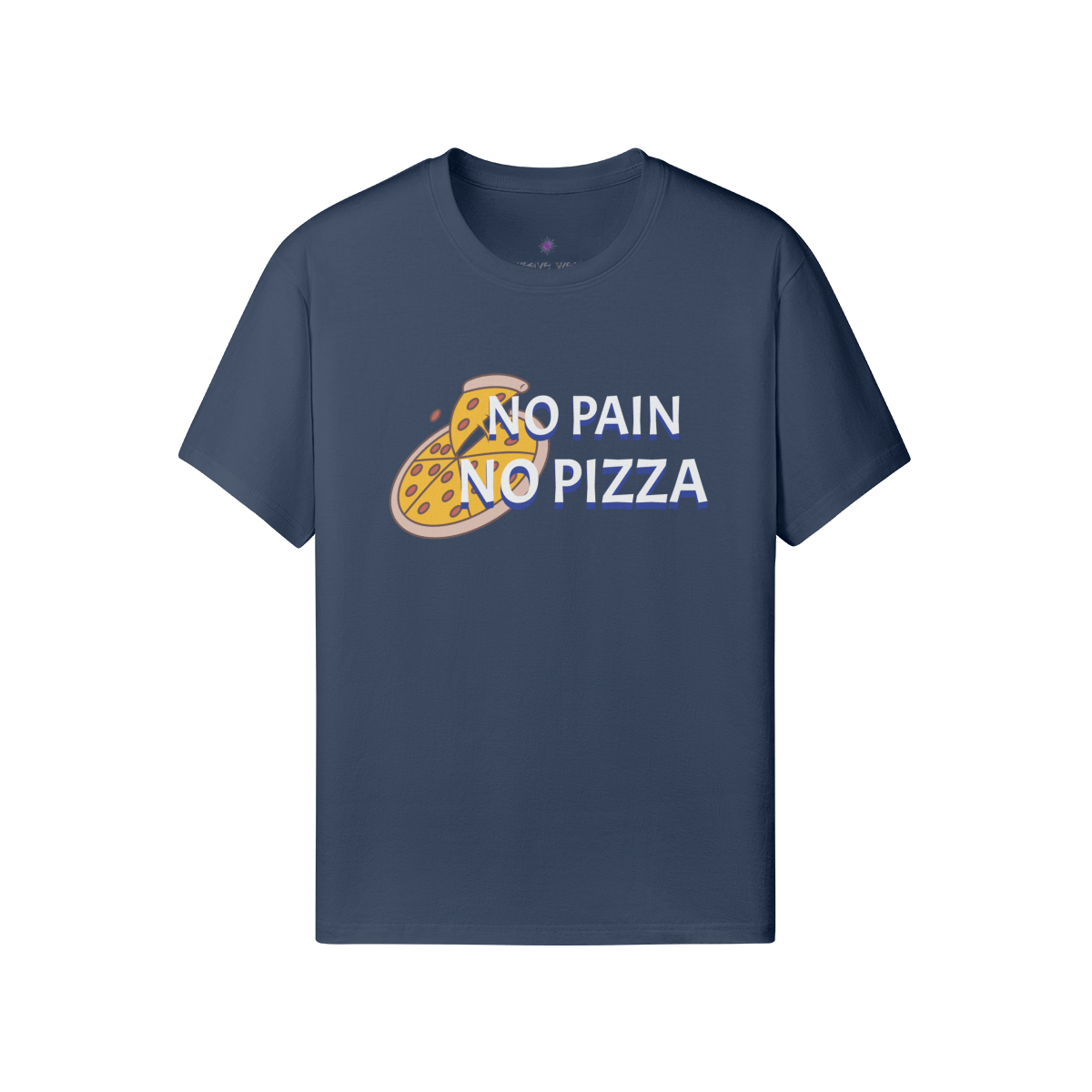 Premium Classic Fit Cotton Tee Gym No Pain No Pizza - Weave West