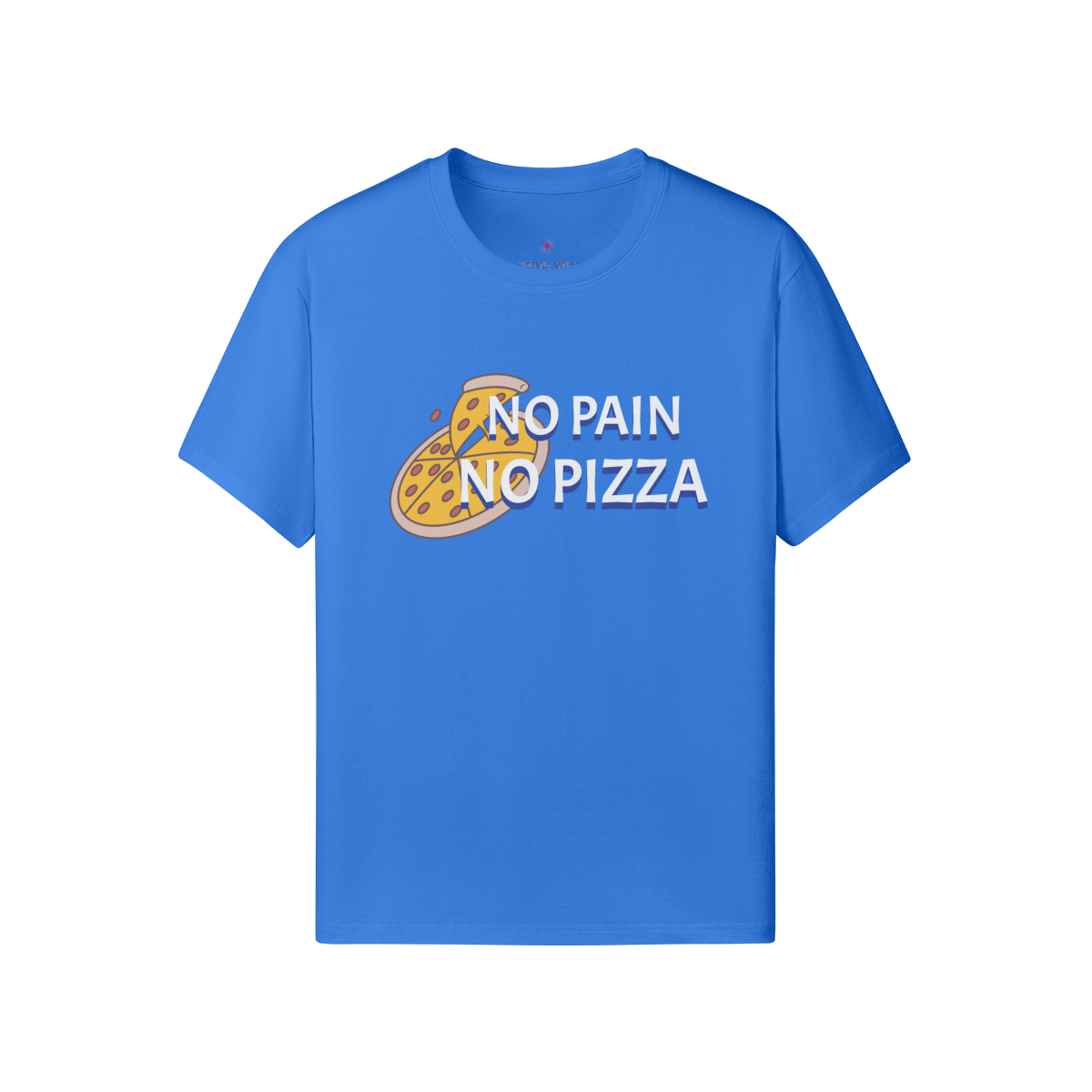 Premium Classic Fit Cotton Tee Gym No Pain No Pizza - Weave West