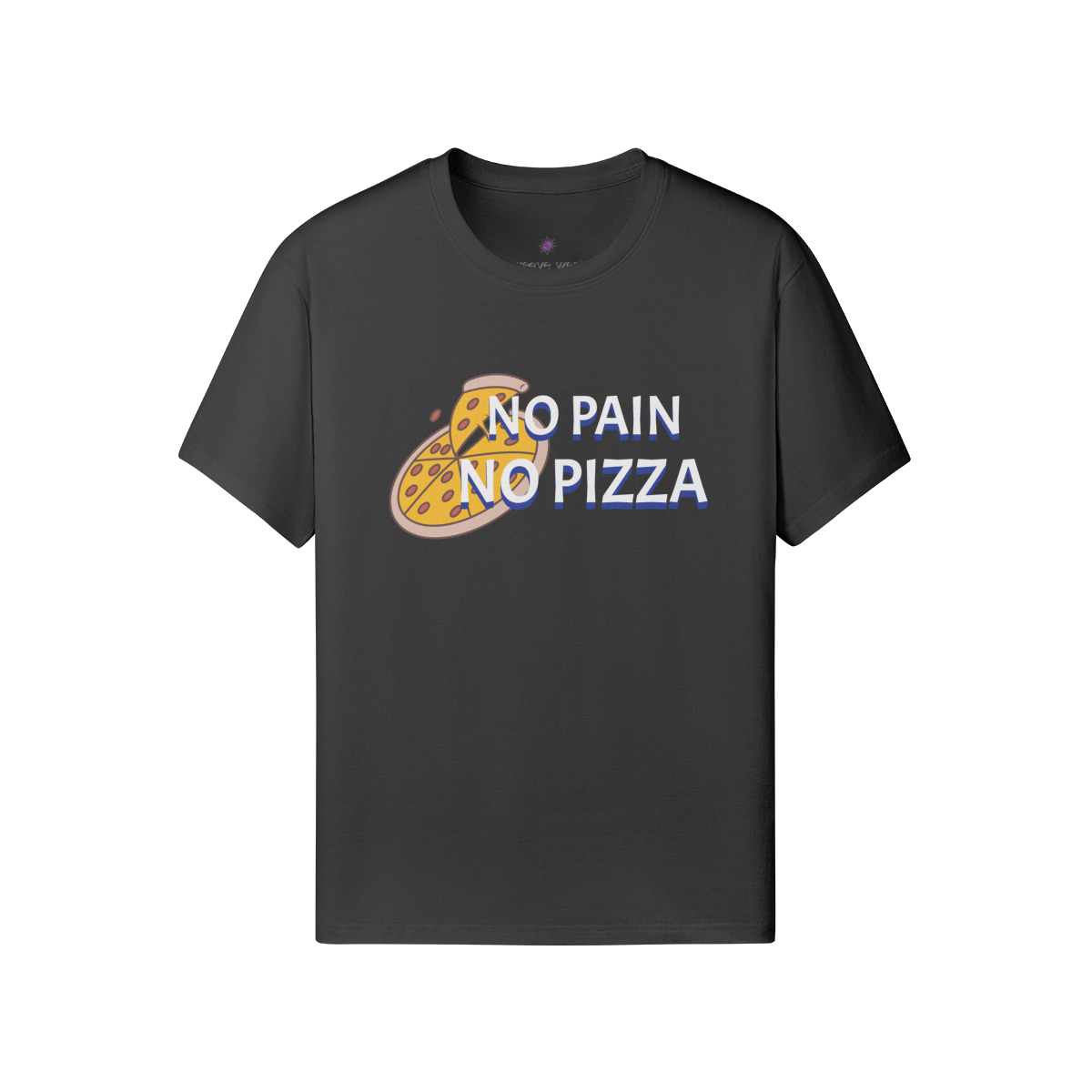 Premium Classic Fit Cotton Tee Gym No Pain No Pizza - Weave West