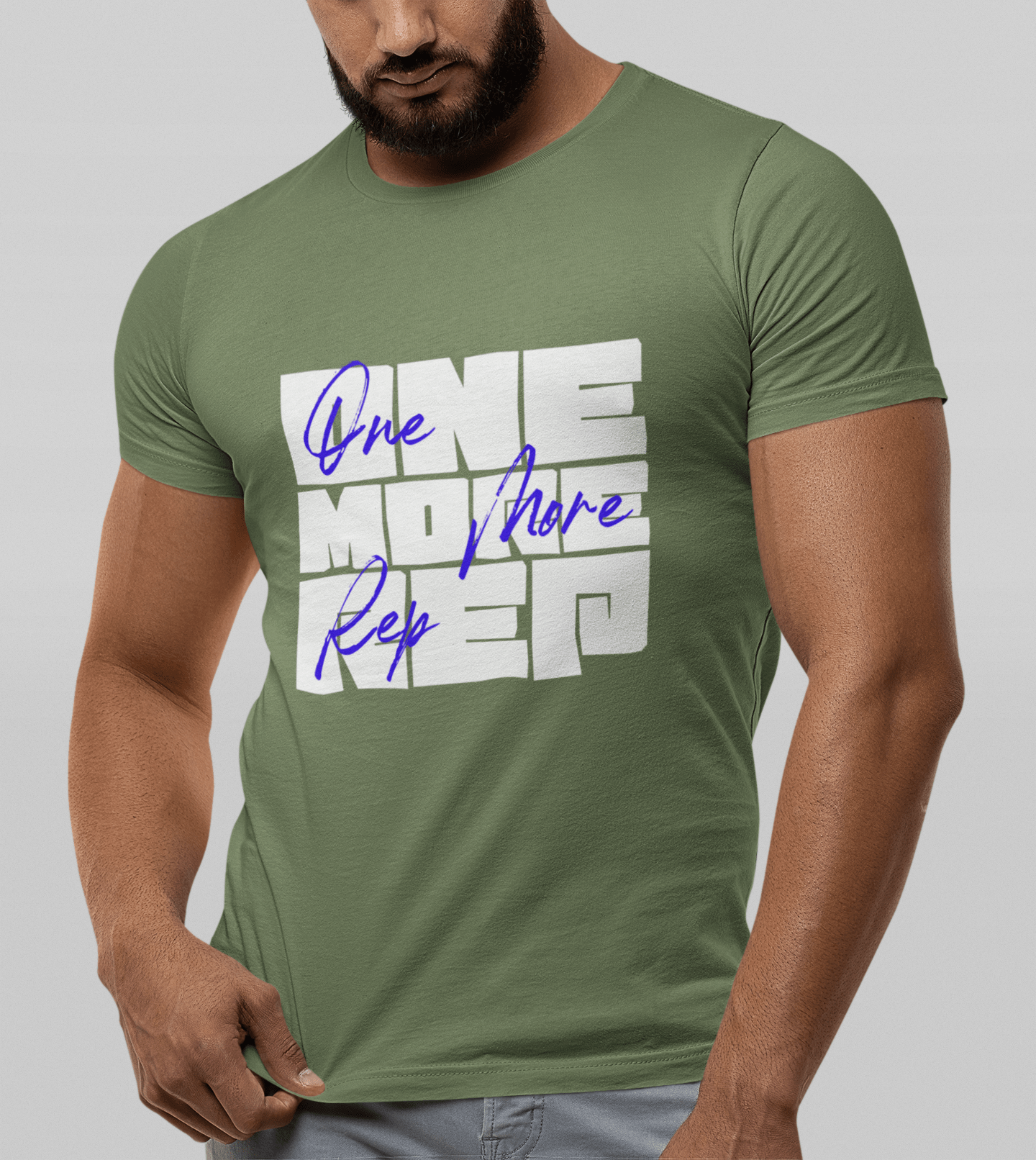 Premium Classic Fit Cotton Tee One More Rep - Weave West