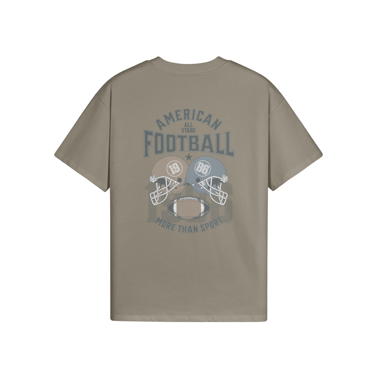 High Quality Cotton Oversized Loose-Fit Tee American Football - Weave West
